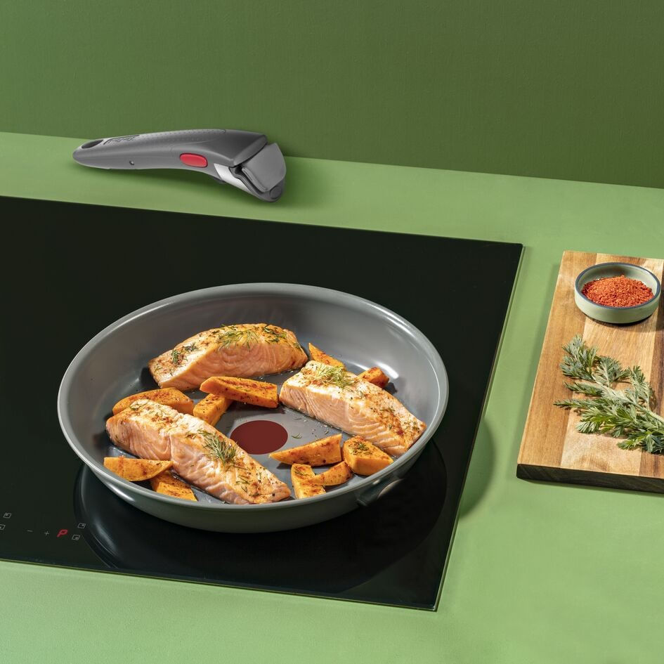 Set 4 piese Tefal Ingenio Renew L2609402, oale 16 / 18 / 20 cm, maner detasabil, inductie, invelis antiaderent ceramic — imaginea 5