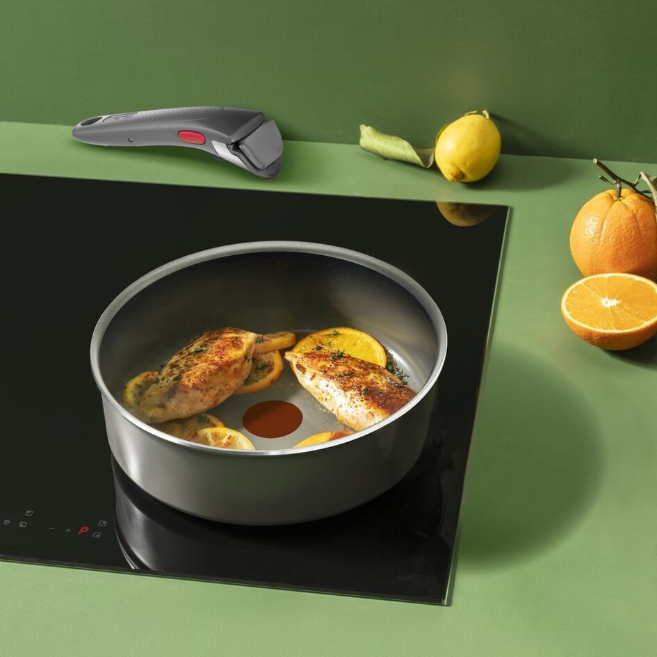 Set 4 piese Tefal Ingenio Renew L2609402, oale 16 / 18 / 20 cm, maner detasabil, inductie, invelis antiaderent ceramic — imaginea 6