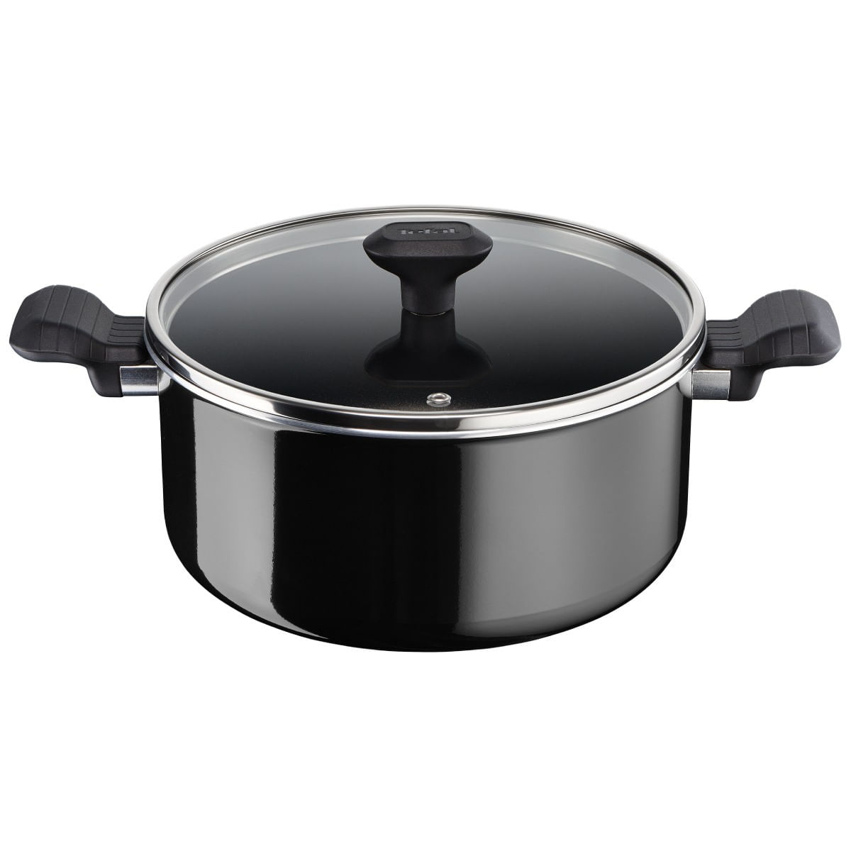 Oala cu capac Tefal So Intensive D5064662, 24 cm, aluminiu, invelis antiaderent Titanium Extra, capac din sticla — imaginea 2