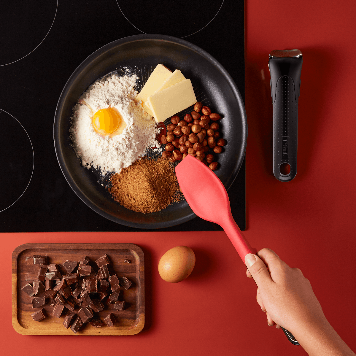 Set de 5 piese Ingenio Easy Cook & Clean L1539543, invelis antiaderent 100% sigur, Thermo-Signal™, baza Diffusion+ — imaginea 18