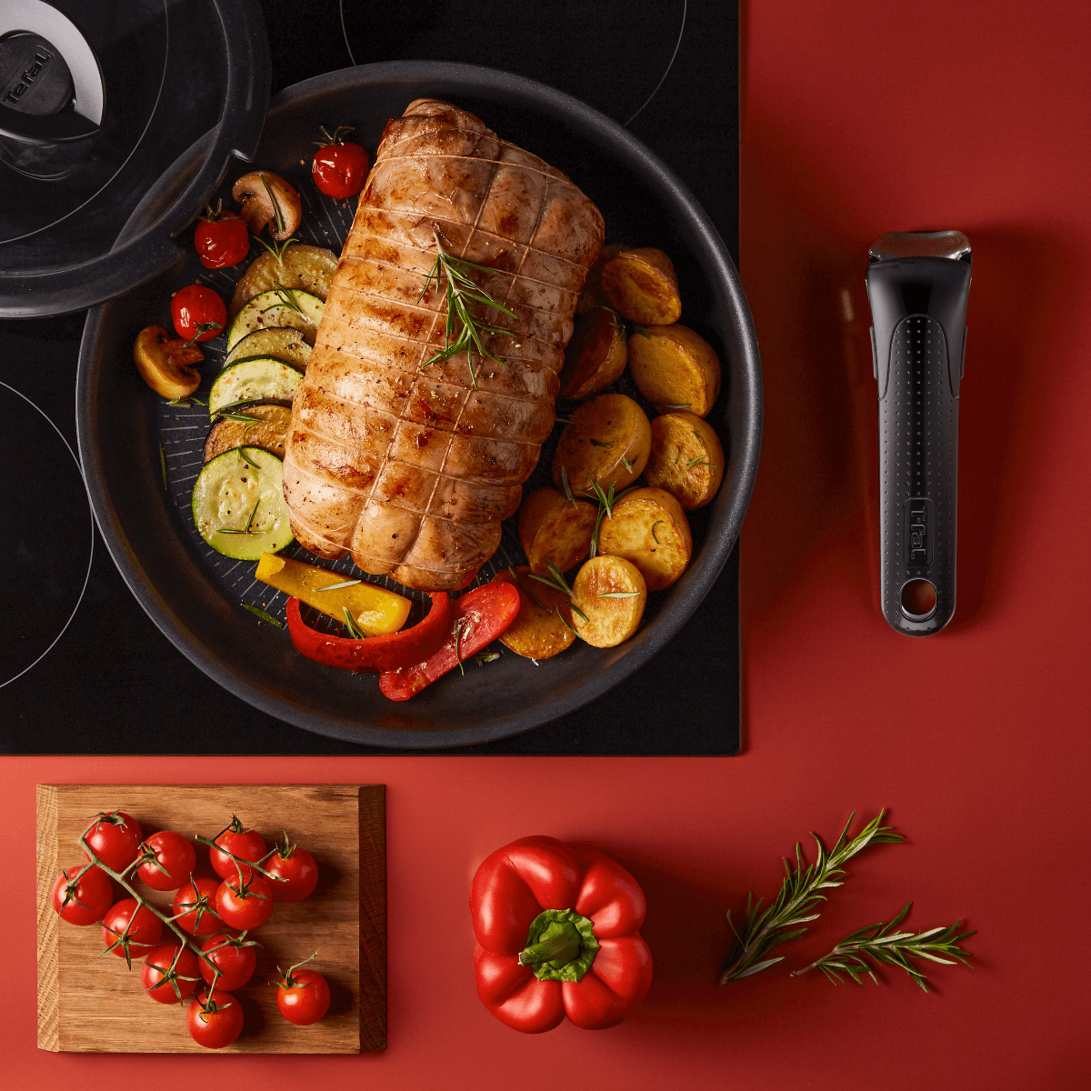 Set de 5 piese Ingenio Easy Cook & Clean L1539543, invelis antiaderent 100% sigur, Thermo-Signal™, baza Diffusion+ — imaginea 19