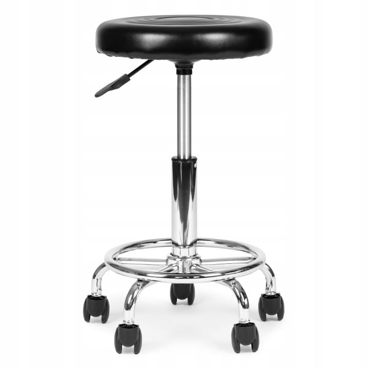 Scaun rotativ ergonomic pentru salon sau cabinet, reglabil pe inaltime 47-62 cm, sezut 34 cm din piele ecologica, maxim — imaginea 5