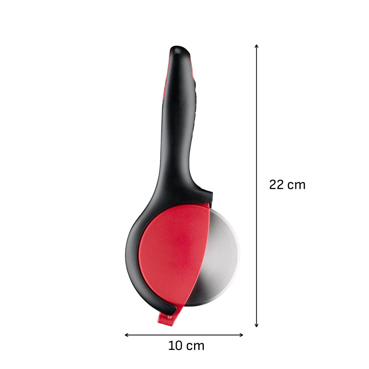 Cutit pizza Tefal Ingenio K1990334, inox, capac de protectie pentru lama, lama detasabila, negru & rosu