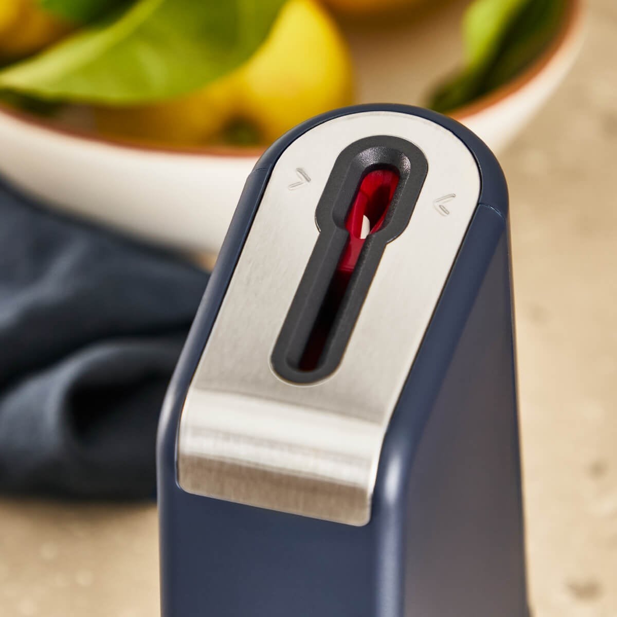 Cutitul bucatarului & suport Tefal EverSharp Pro K297S244, inox german, maner ergonomic, sistem de ascutire integrat — imaginea 8