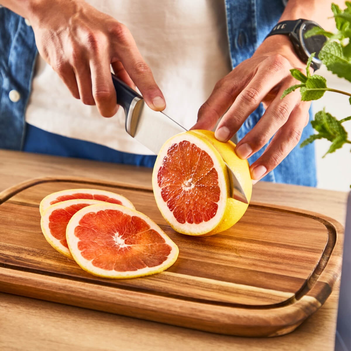 Cutitul bucatarului & suport Tefal EverSharp Pro K297S244, inox german, maner ergonomic, sistem de ascutire integrat — imaginea 16