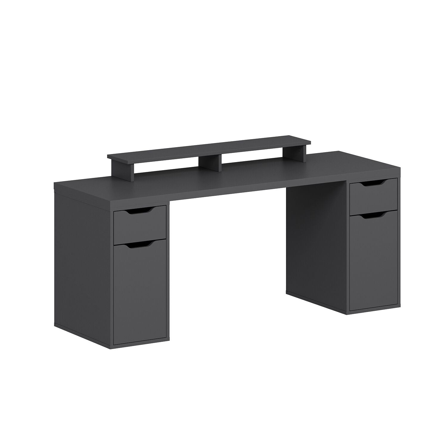 Birou Alen 180cm 2 Drawer 2 Cabinet, 180 x 75 x 60 cm, PAL melaminat — imaginea 2