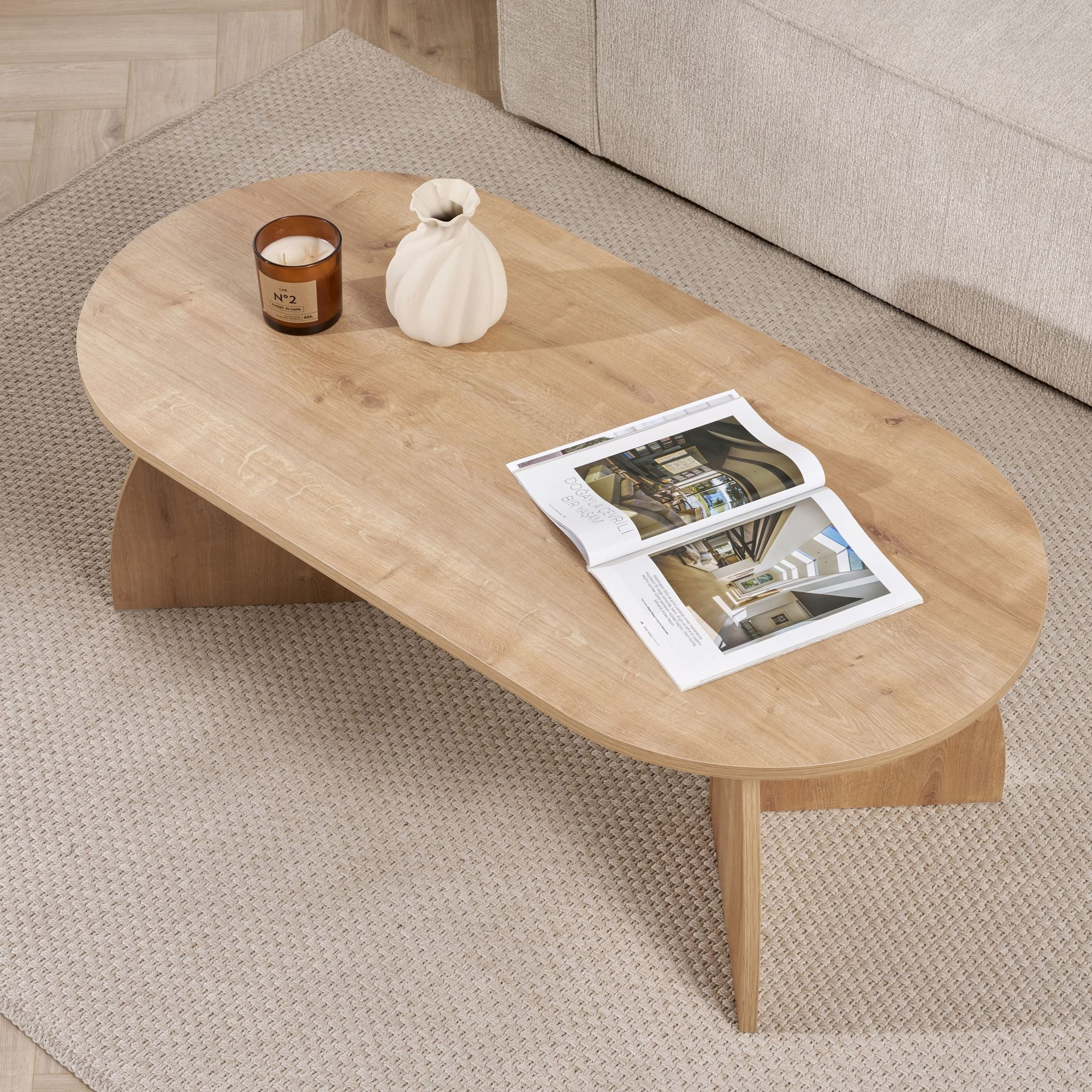 Masă de cafea Melina, 120 x 40 x 60 cm, PAL melaminat, capacitate 25 kg — imaginea 7