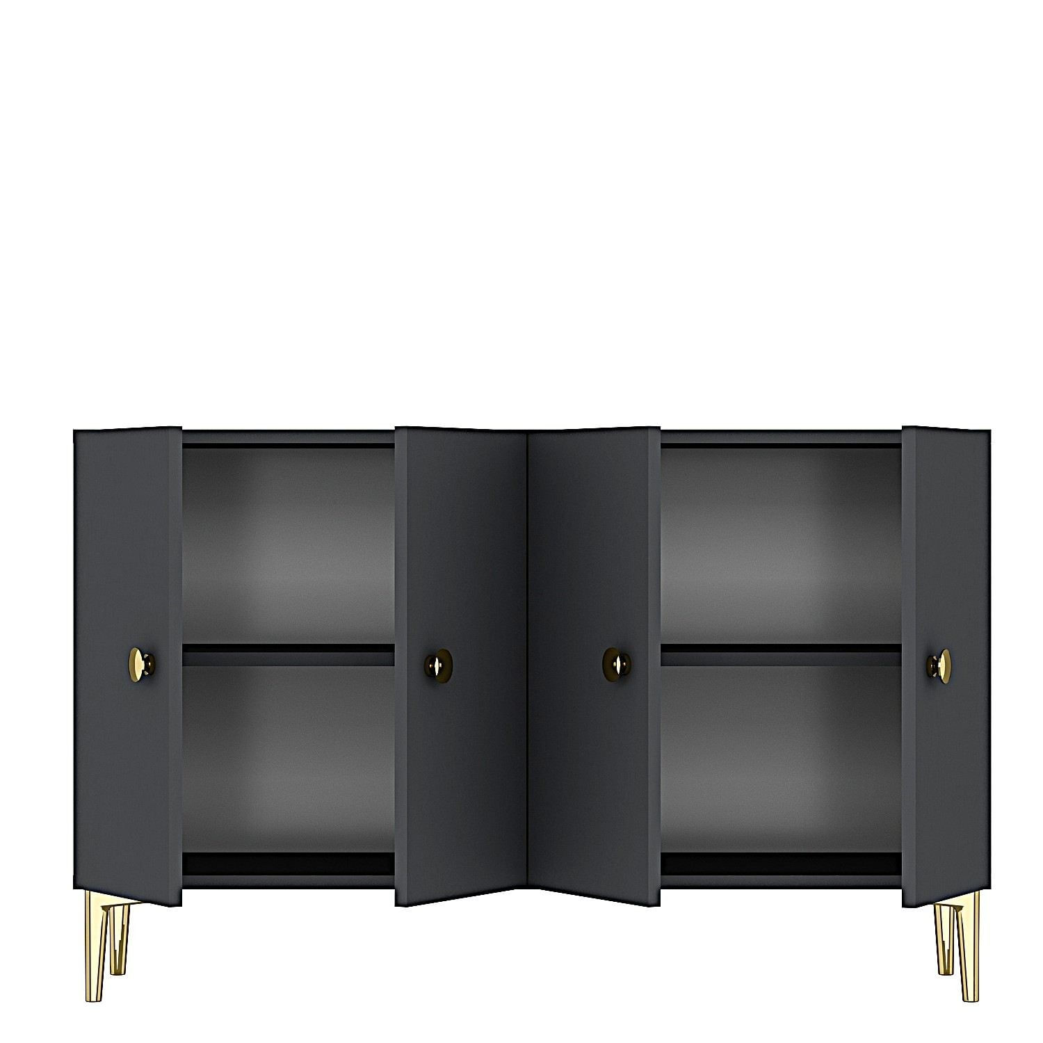 Consola Simple 120, 120 x 75 x 32 cm, PAL melaminat, spatiu de depozitare, fixare pe perete — imaginea 5