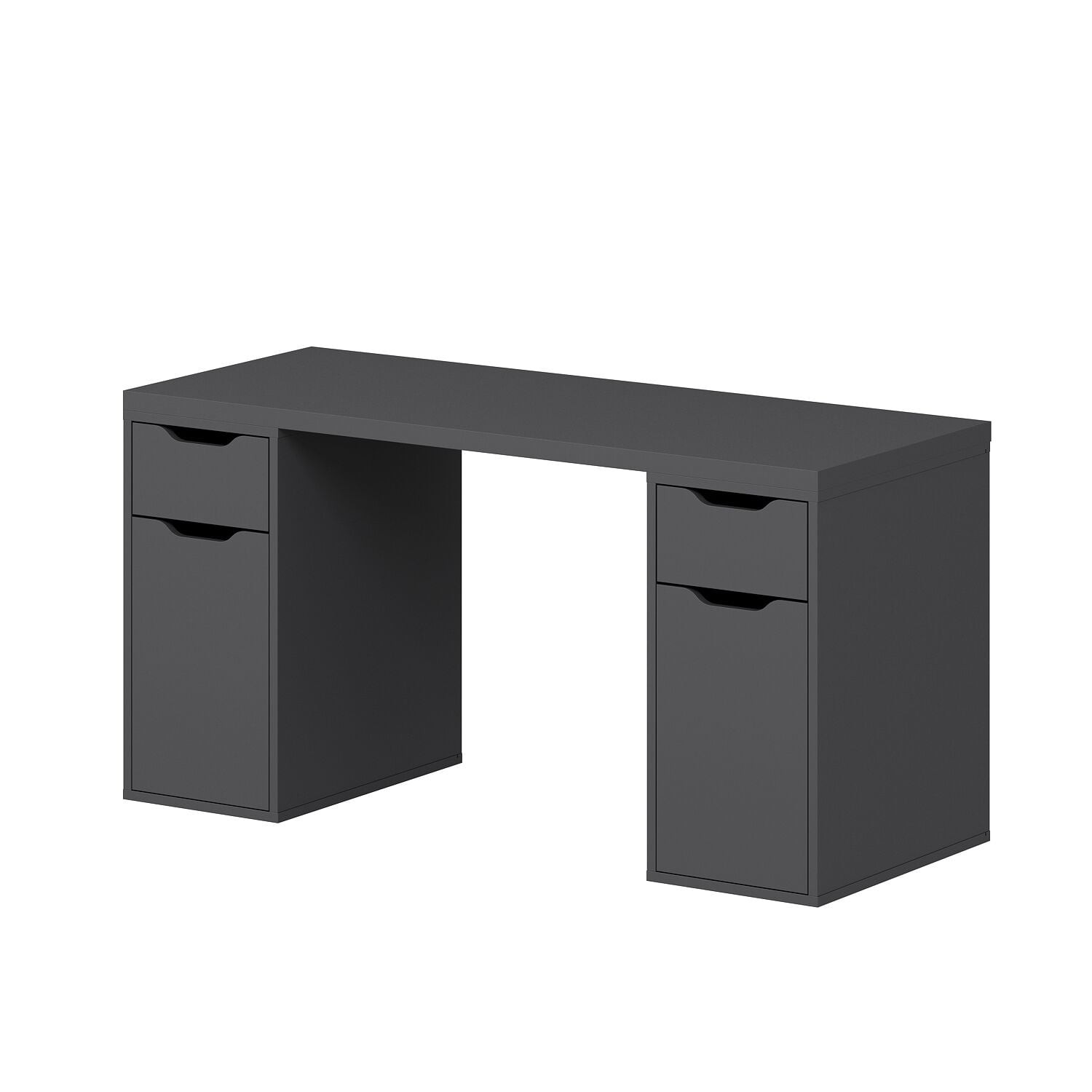 Birou Alen 150cm 2 Drawer 2 Cabinet, 150 x 75 x 60 cm, PAL melaminat — imaginea 2