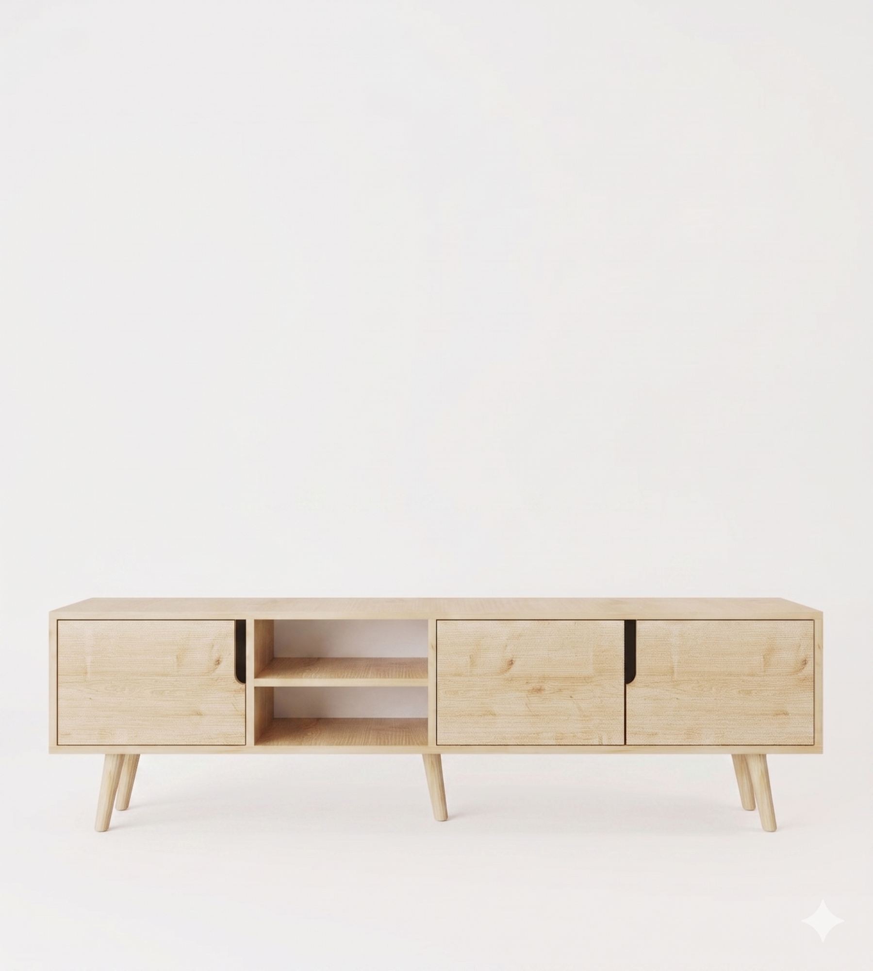 Comodă TV Latina 180, 180 x 30 x 53 cm, PAL melaminat, spațiu de depozitare, fixare pe perete, capacitate 30 kg — imaginea 6