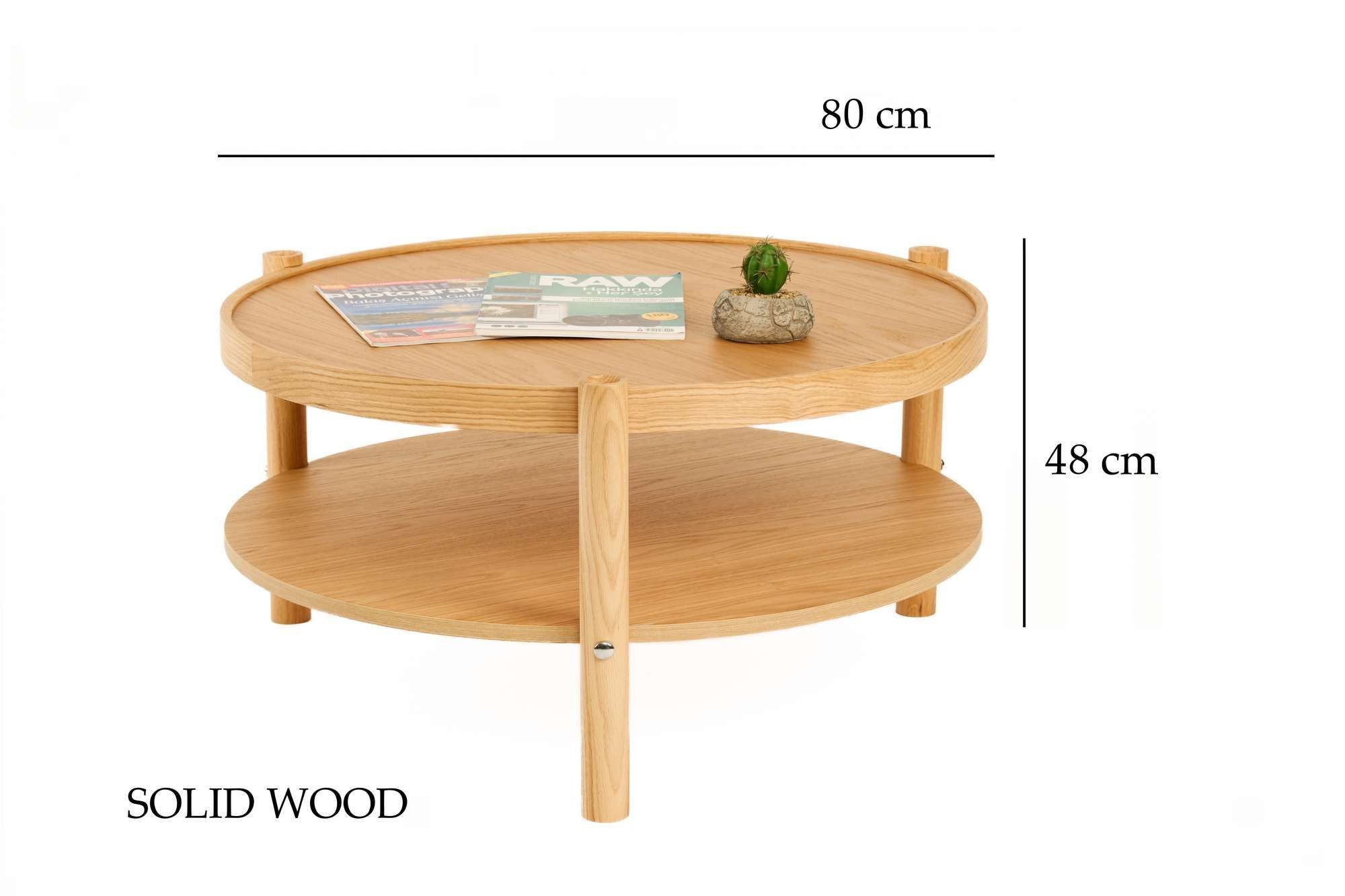 Masă de cafea Monza, lemn, design compact — imaginea 2