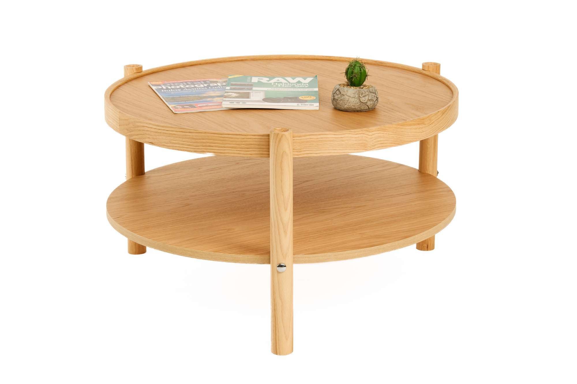 Masă de cafea Monza, lemn, design compact — imaginea 4