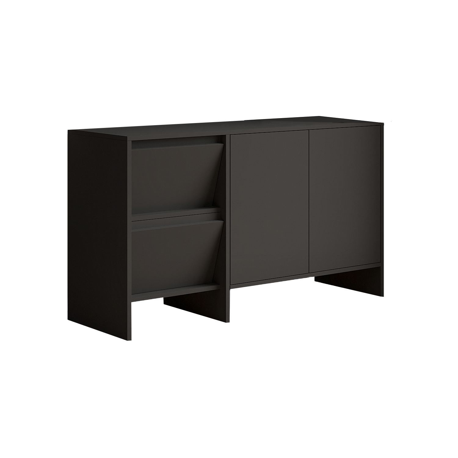 Consolă Laris 130, 130 x 81, 8 x 44 cm, PAL melaminat, spațiu de depozitare, fixare pe perete
