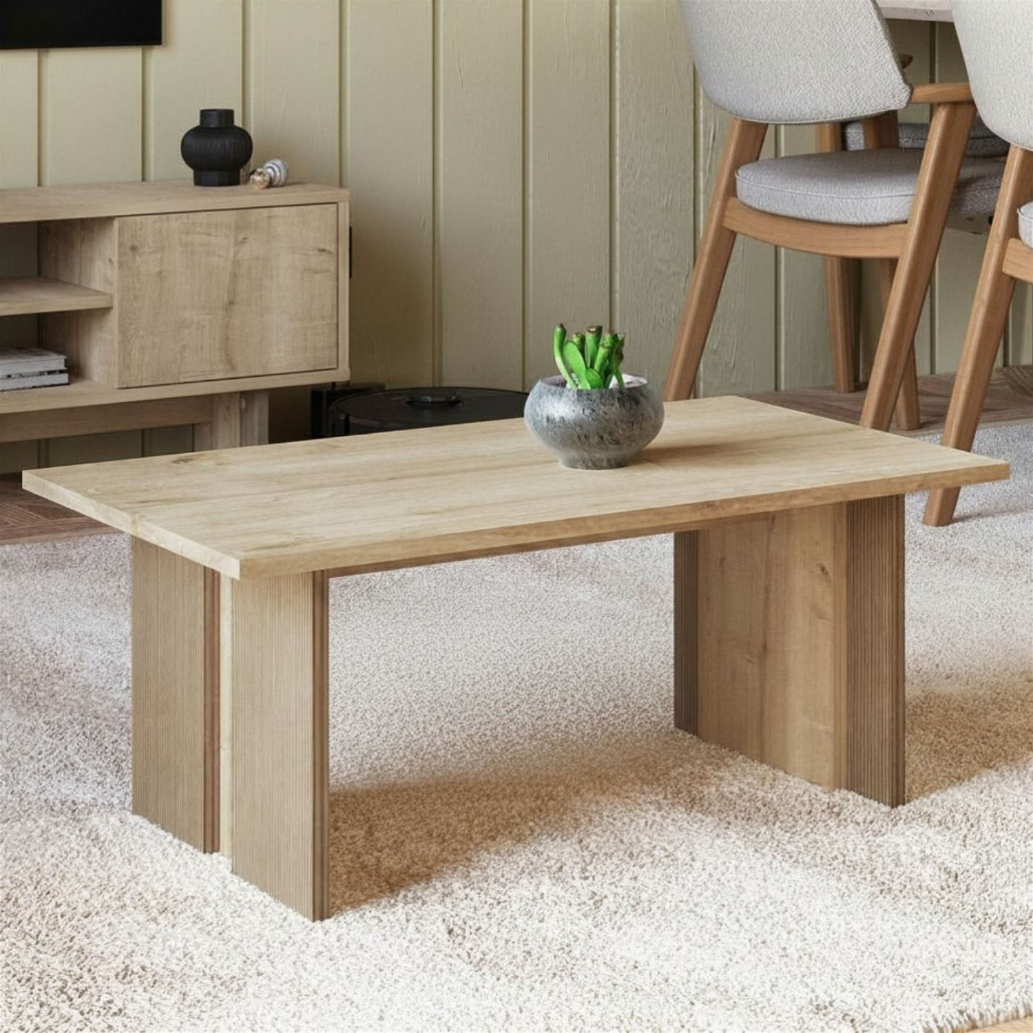 Masă de cafea Ravello, 90 x 40 x 50 cm, PAL melaminat, design compact — imaginea 3
