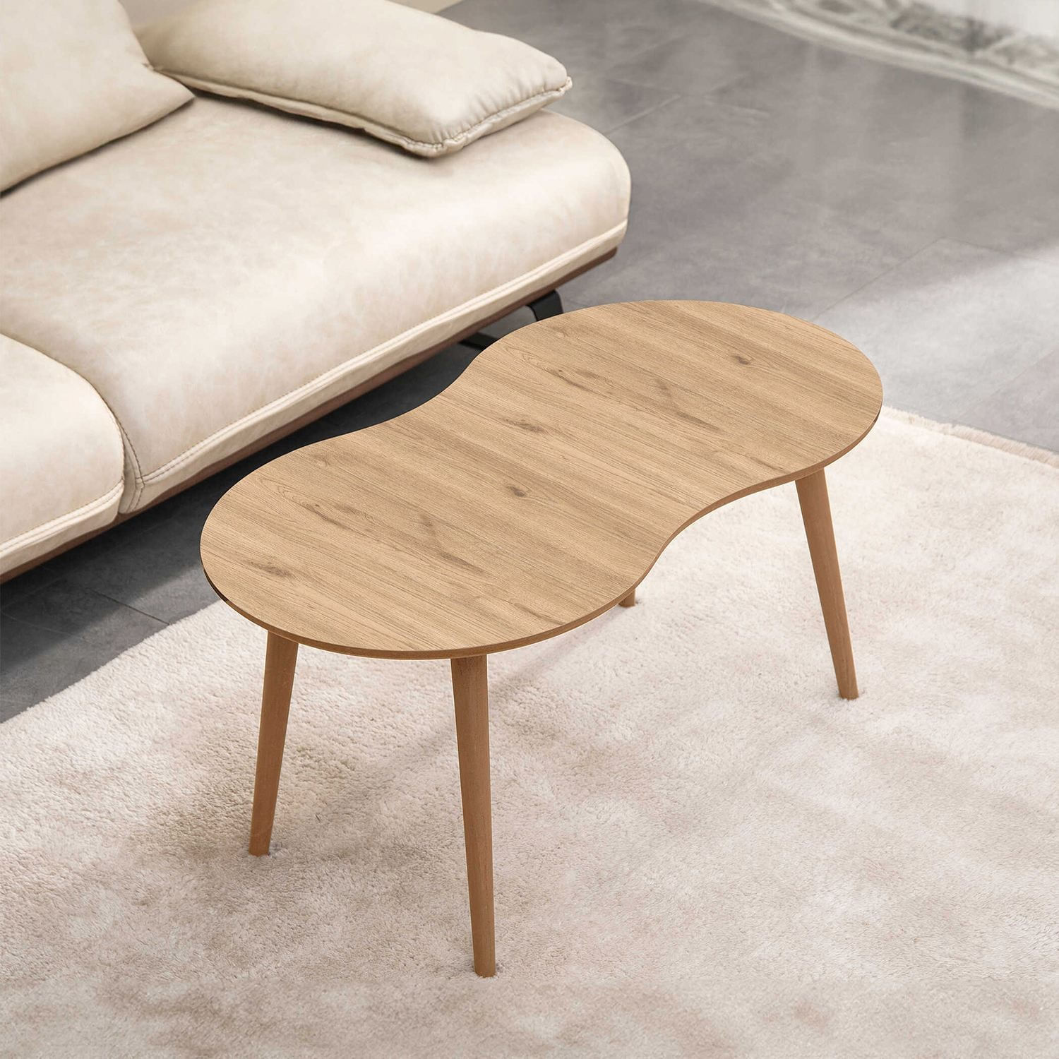 Masă de cafea Moon, 99 x 45 x 54 cm, MDF, design compact — imaginea 5