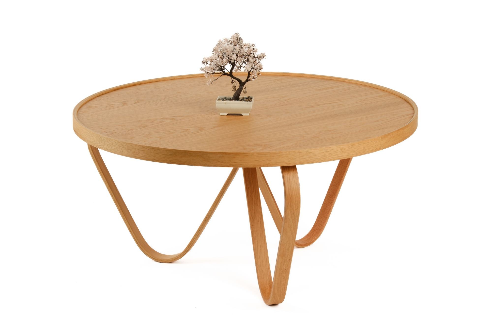 Masă de cafea Spring 100, 100 x 48 x 100 cm, MDF, design compact — imaginea 2