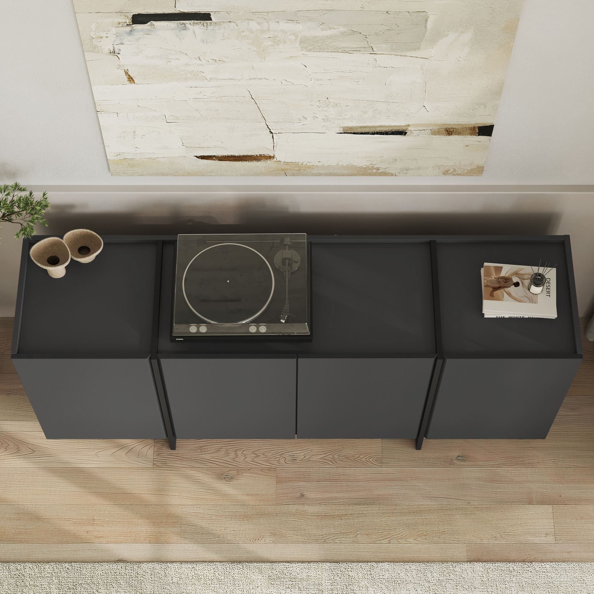 Consolă Dorma, 180 x 80 x 45 cm, PAL melaminat, spațiu de depozitare — imaginea 4