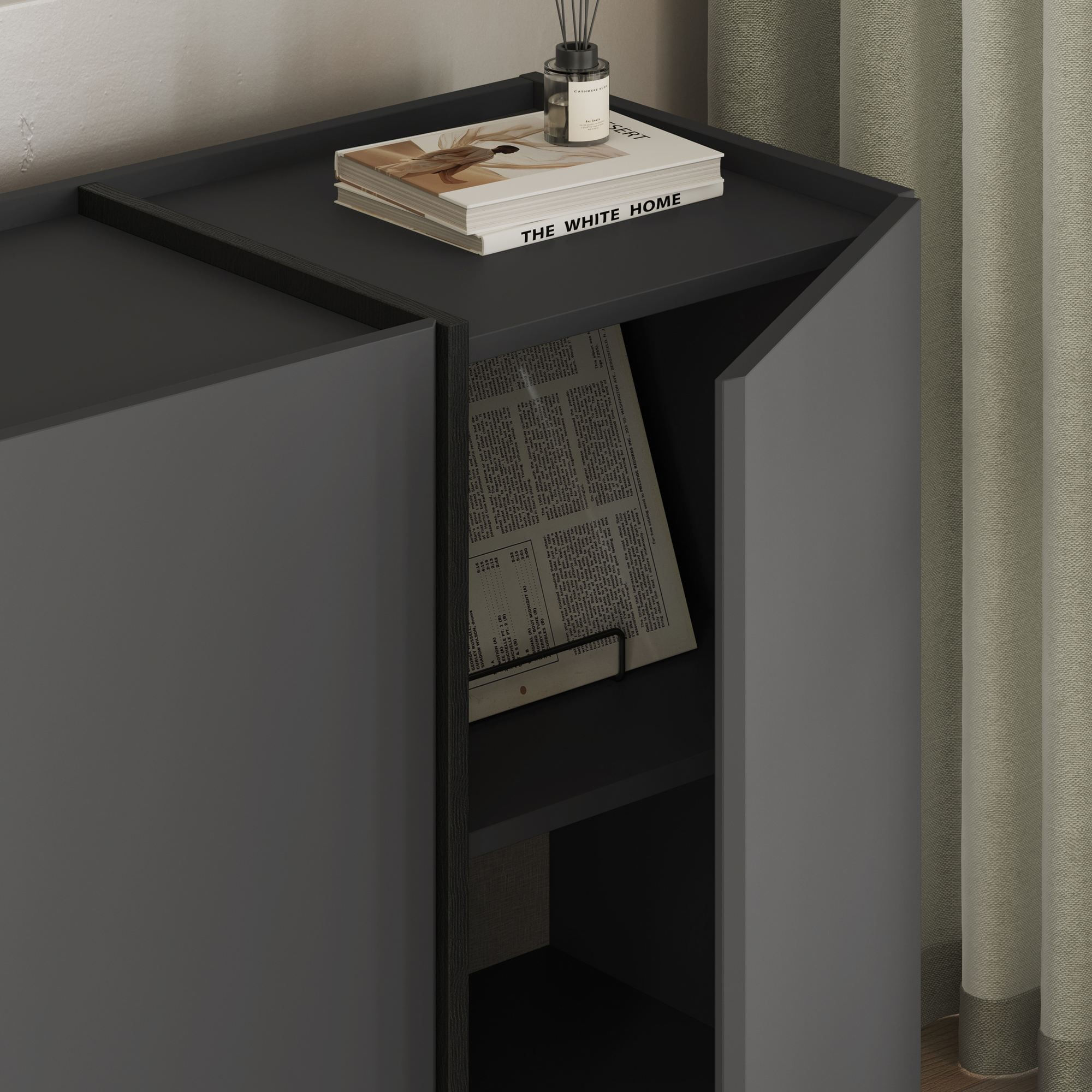 Consolă Dorma, 180 x 80 x 45 cm, PAL melaminat, spațiu de depozitare — imaginea 5