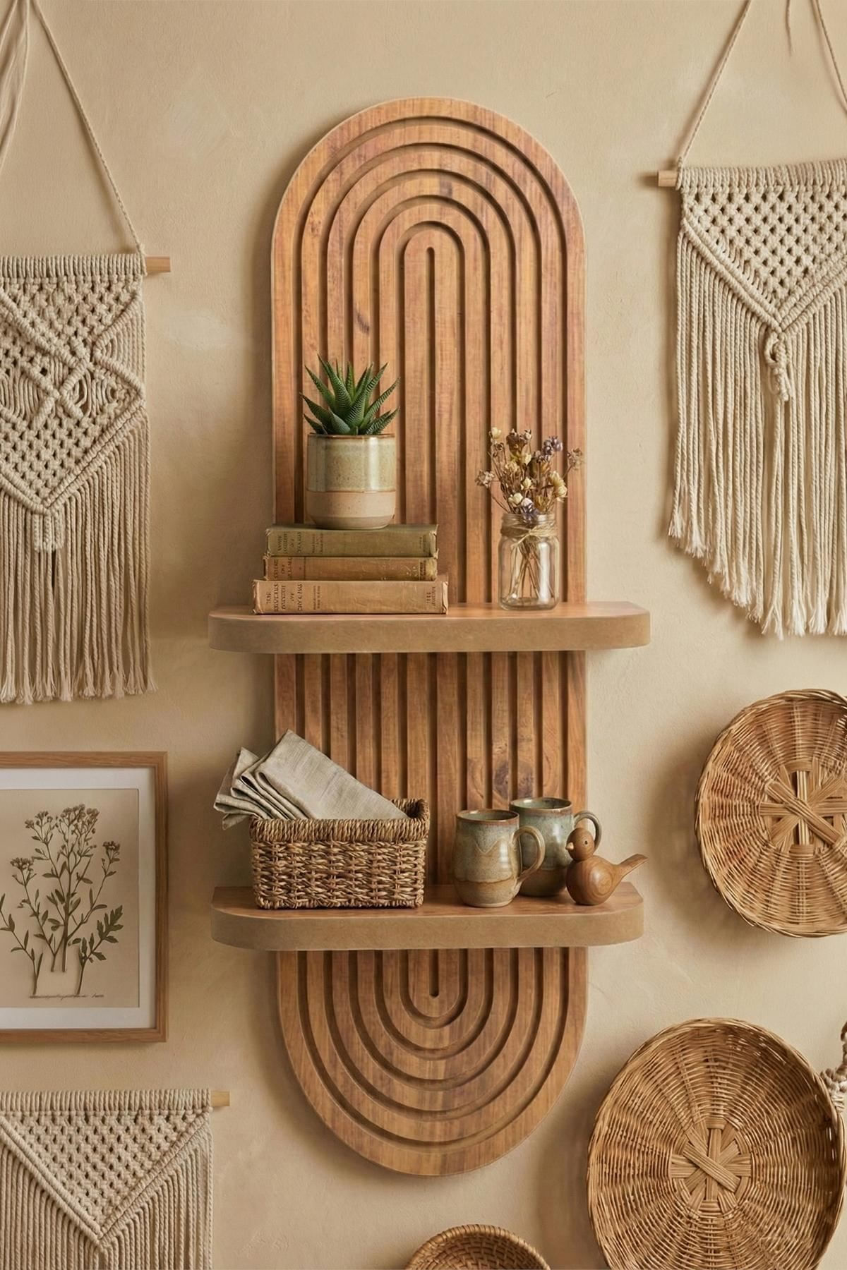 Raft de perete Artmtkwll2D, 26 x 35 x 13 cm, MDF, design modern — imaginea 2
