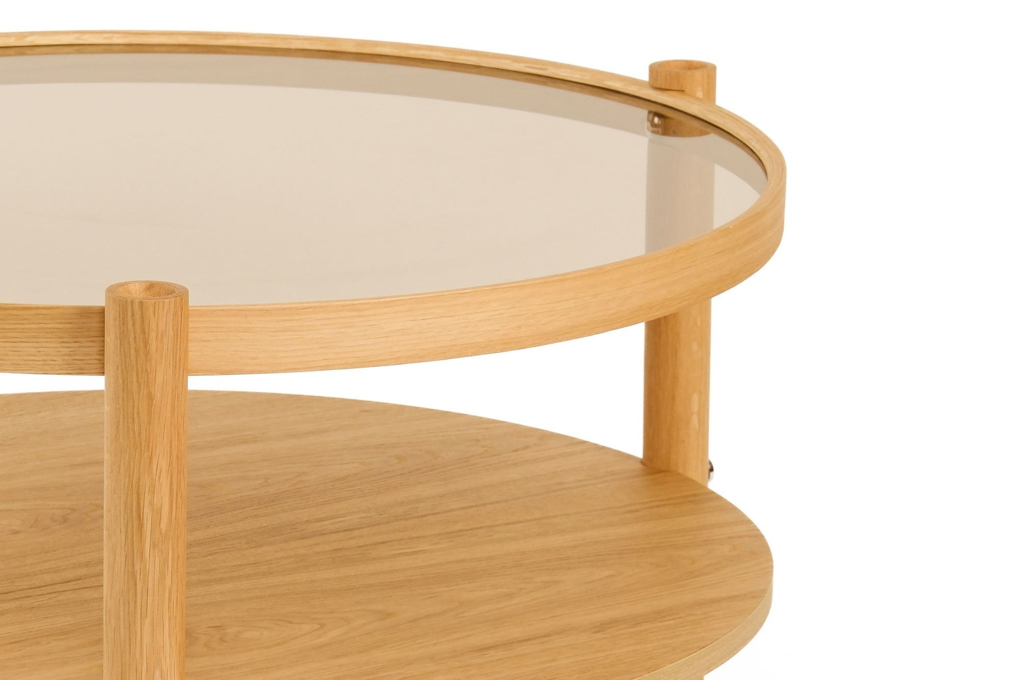 Masă de cafea Monza 80, 80 x 48 x 80 cm, MDF, design compact — imaginea 2