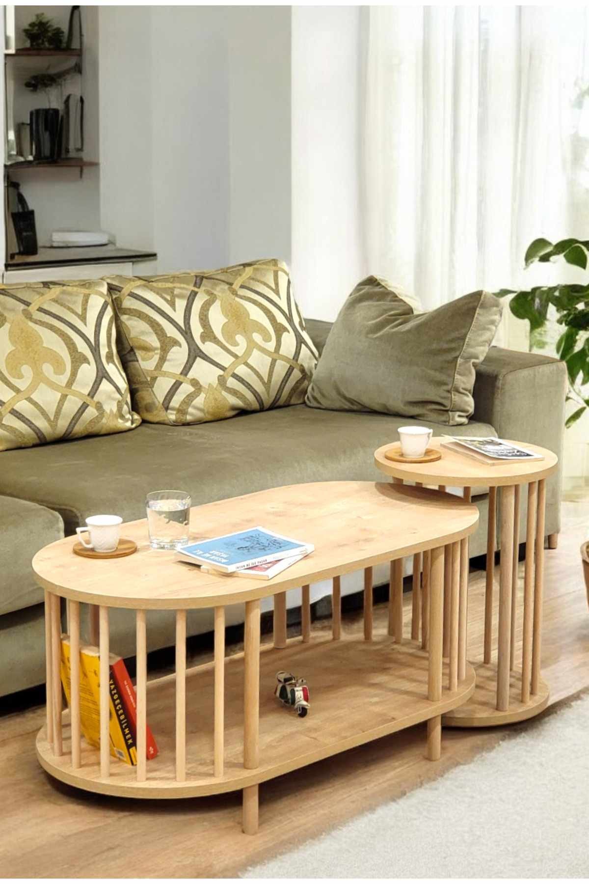 Masă de cafea Peka111-125, 90 x 43 x 45 cm, PAL melaminat, design compact — imaginea 3