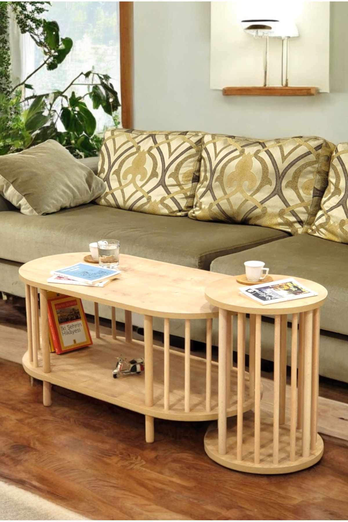 Masă de cafea Peka111-125, 90 x 43 x 45 cm, PAL melaminat, design compact — imaginea 5