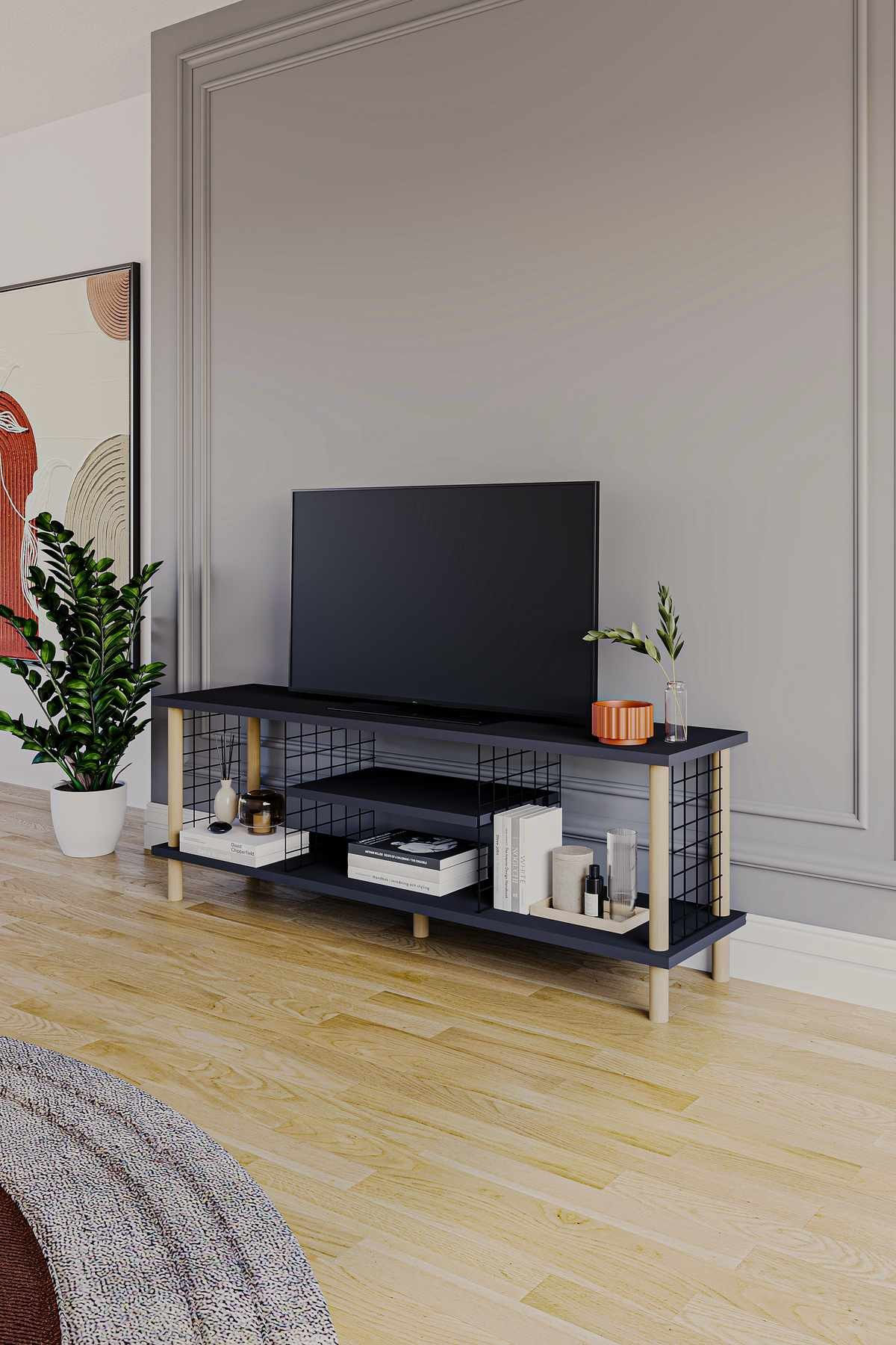 Comodă TV Peka-0048, 120 x 42, 6 x 30 cm, PAL melaminat — imaginea 5