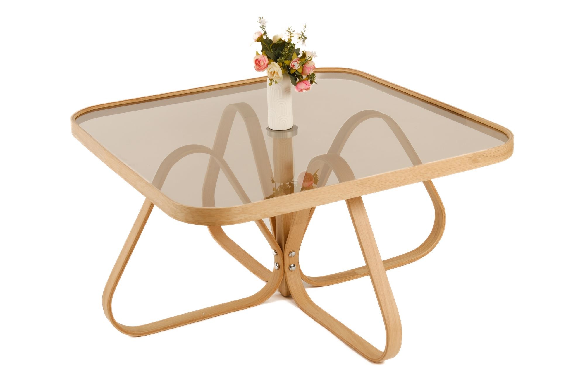 Masă de cafea Dubai 90, 90 x 48 x 90 cm, lemn, design compact — imaginea 3