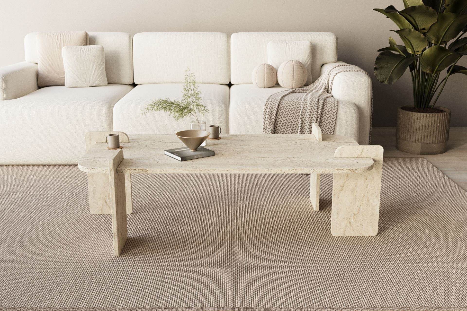 Masă de cafea Lovge, 120 x 35 x 60 cm, PAL melaminat, design compact — imaginea 5