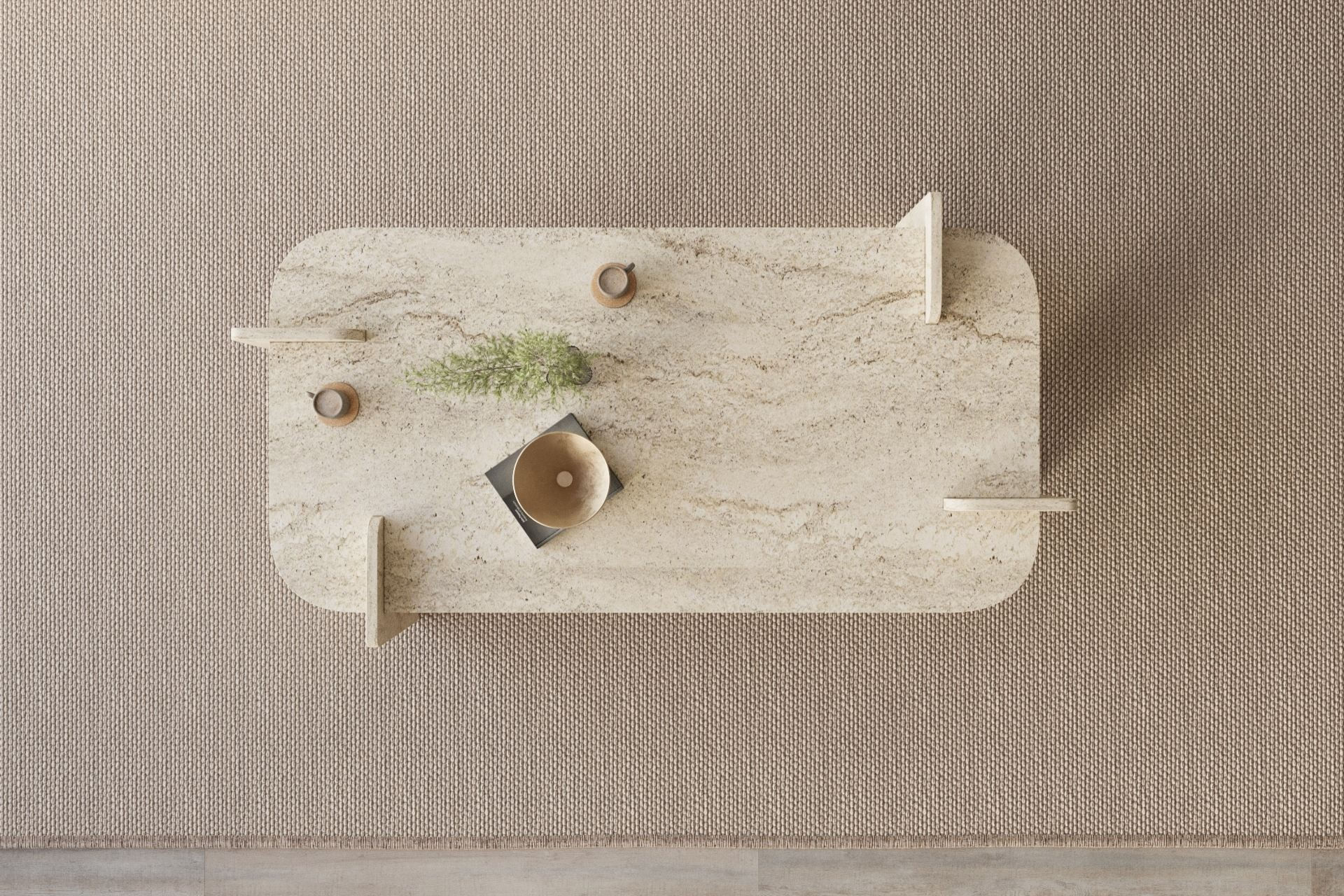 Masă de cafea Lovge, 120 x 35 x 60 cm, PAL melaminat, design compact — imaginea 6
