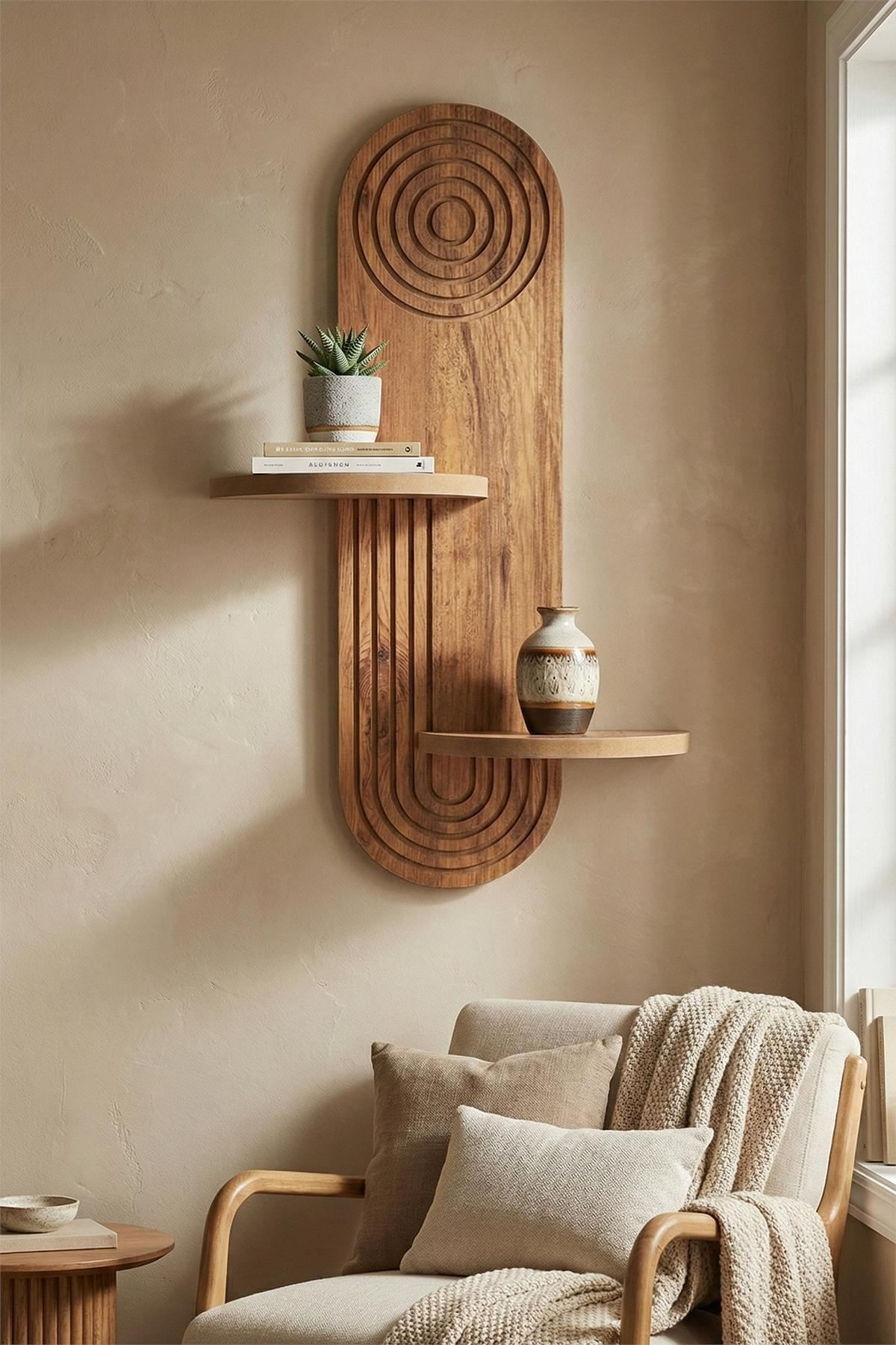 Raft de perete Artmtkwll3, 26 x 35 x 13 cm, MDF, design modern — imaginea 6
