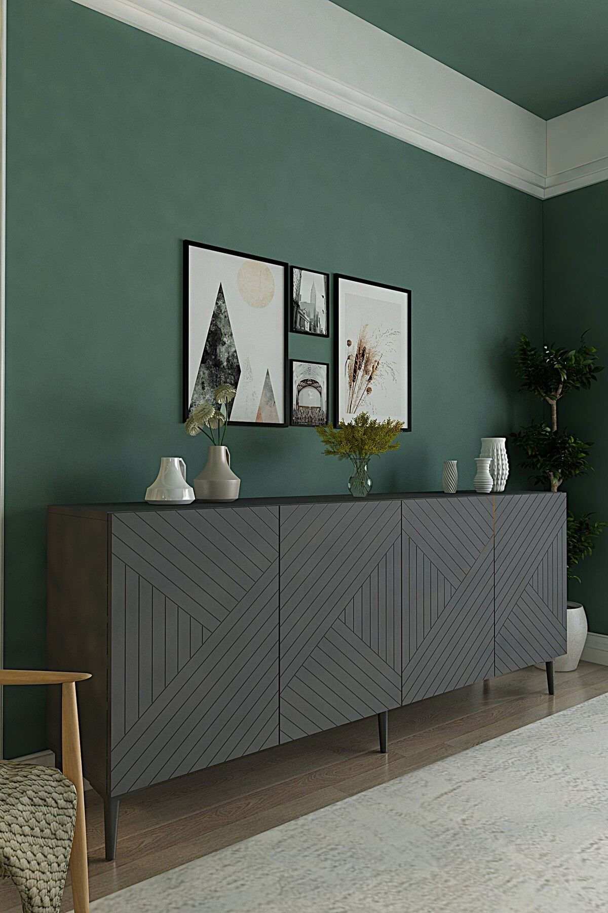 Consola Ferrro 180, 180 x 75 x 32 cm, PAL melaminat — imaginea 8