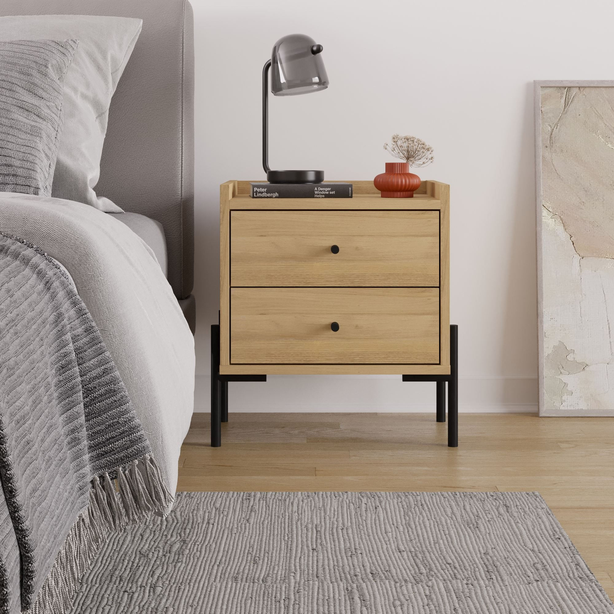 Noptieră Malta, 44, 9 x 52 x 35 cm, PAL melaminat, fixare pe perete, capacitate 15 kg — imaginea 4