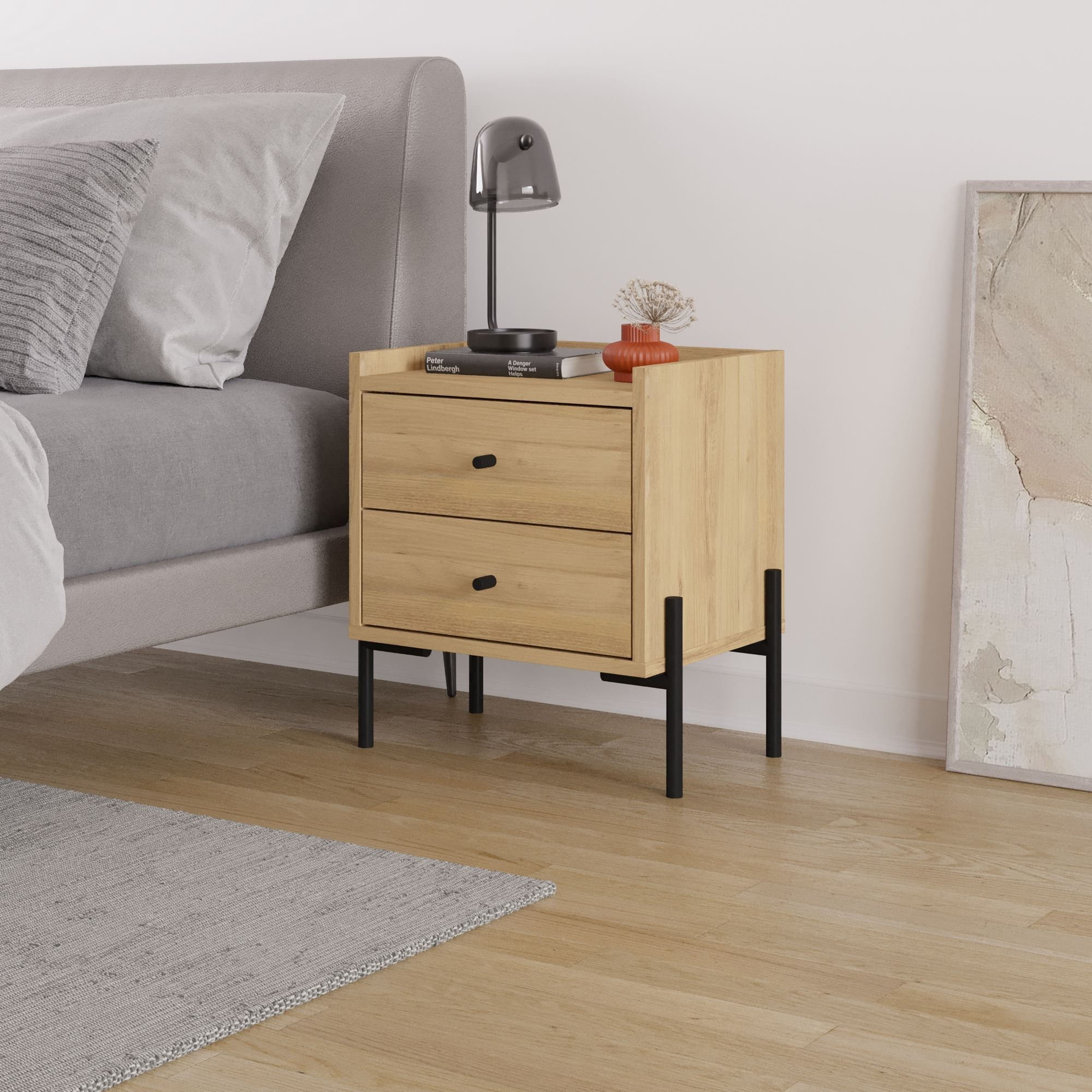 Noptieră Malta, 44, 9 x 52 x 35 cm, PAL melaminat, fixare pe perete, capacitate 15 kg — imaginea 5