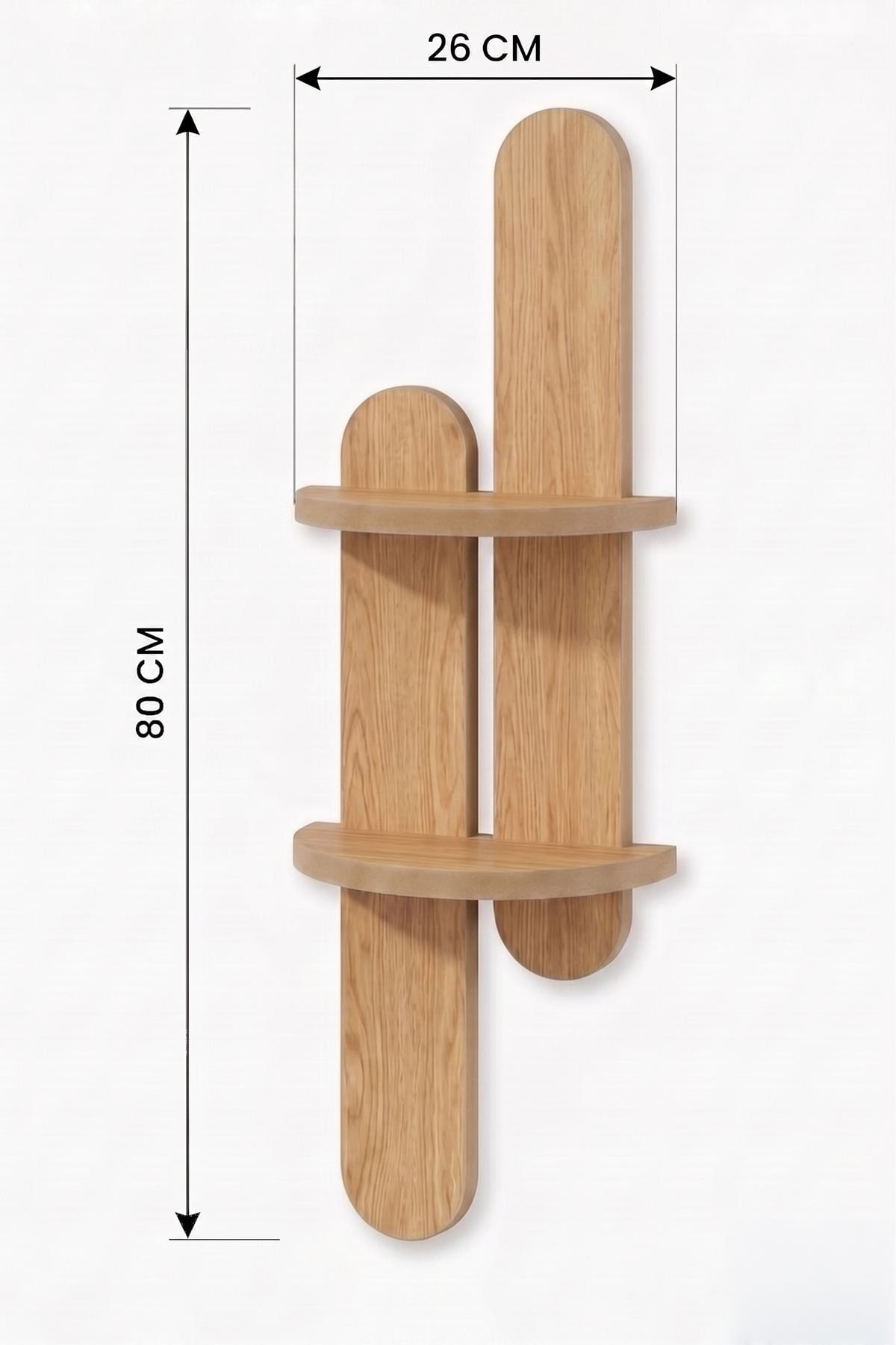 Raft de perete Artmtkwll4, 26 x 80 x 13 cm, MDF, design modern — imaginea 3