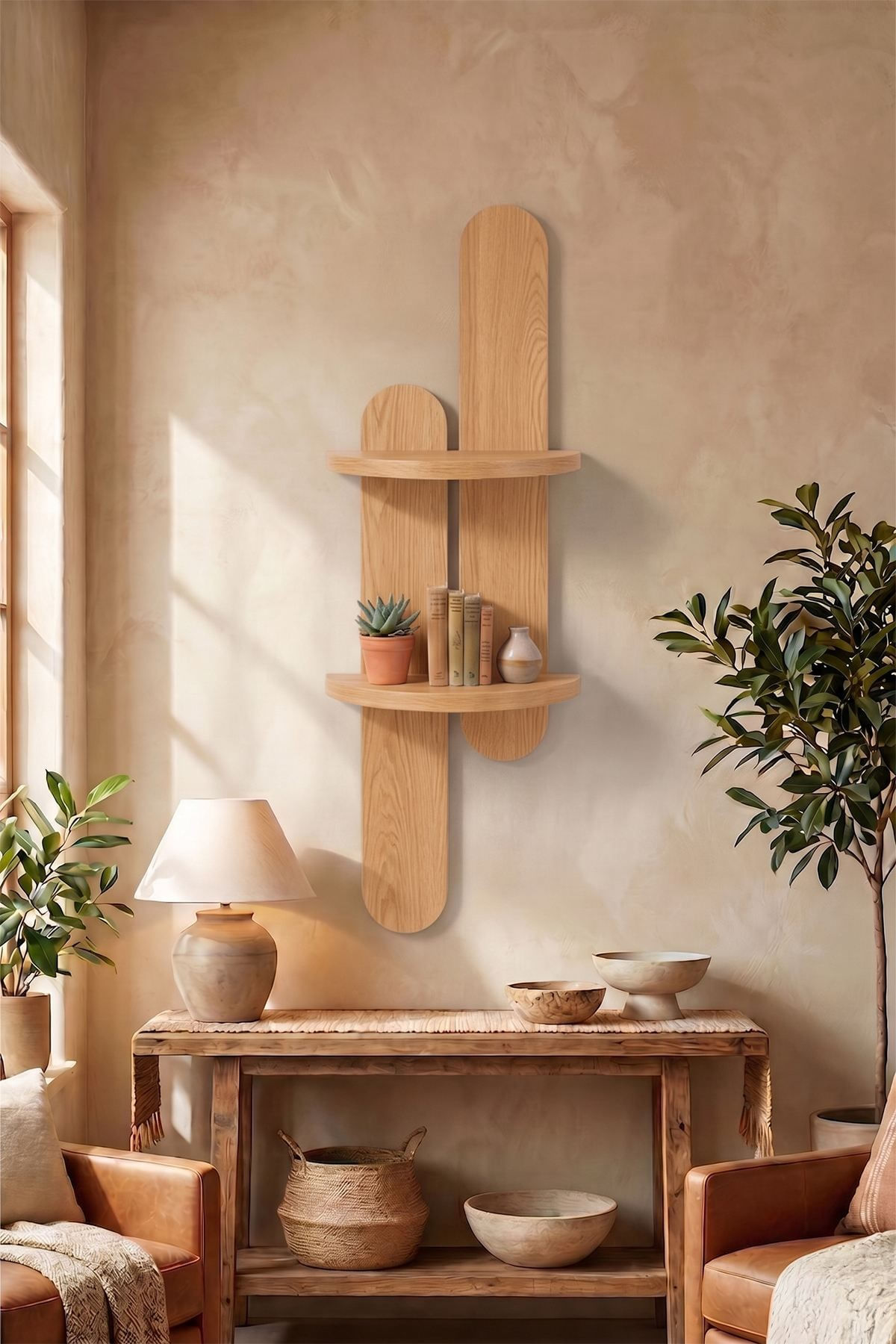 Raft de perete Artmtkwll4, 26 x 80 x 13 cm, MDF, design modern — imaginea 5