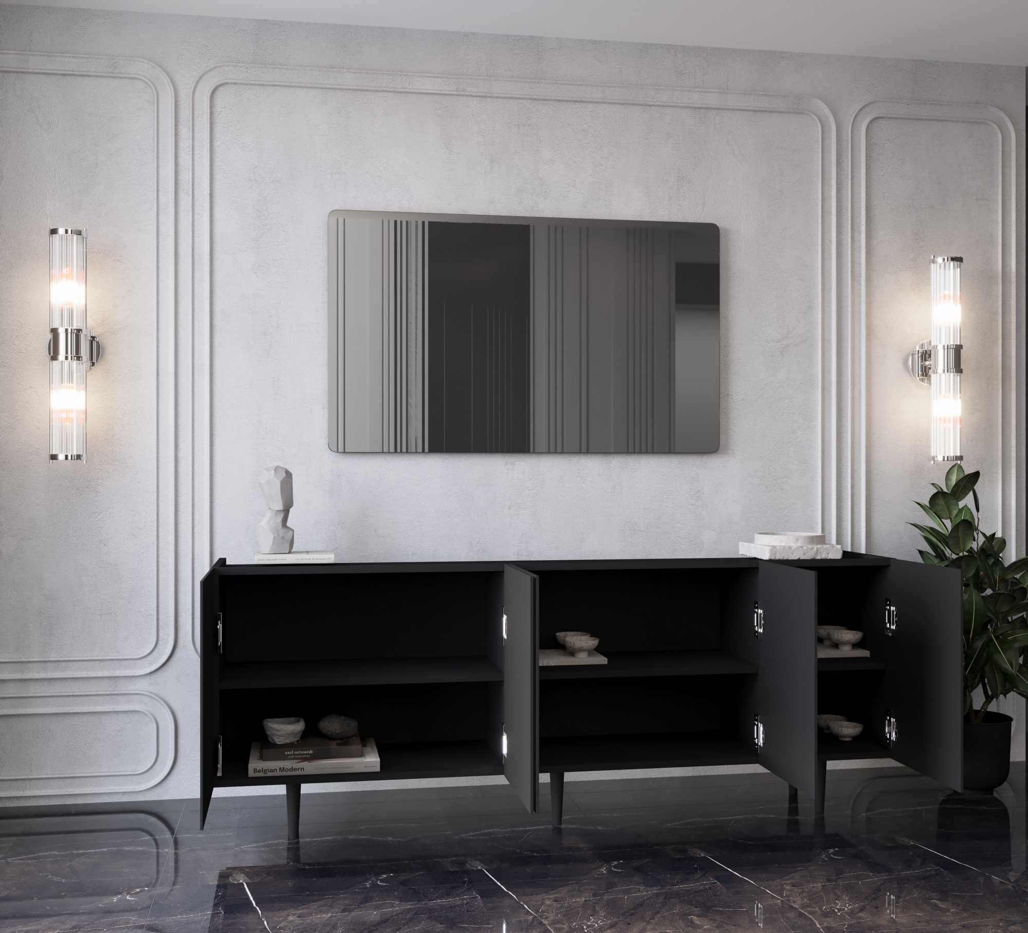 Consolă Capella 180, 180 x 60 x 40 cm, MDF, capacitate 37 kg — imaginea 3