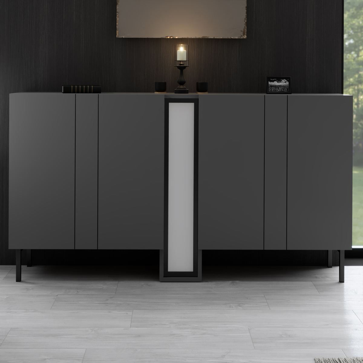 Consolă Nova, 155 x 85 x 32 cm, PAL melaminat — imaginea 4