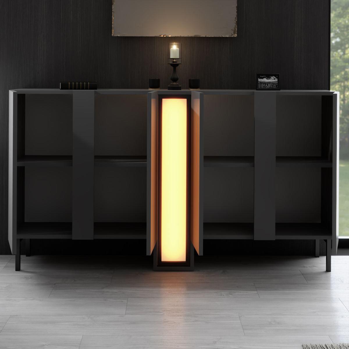 Consolă Nova, 155 x 85 x 32 cm, PAL melaminat — imaginea 5