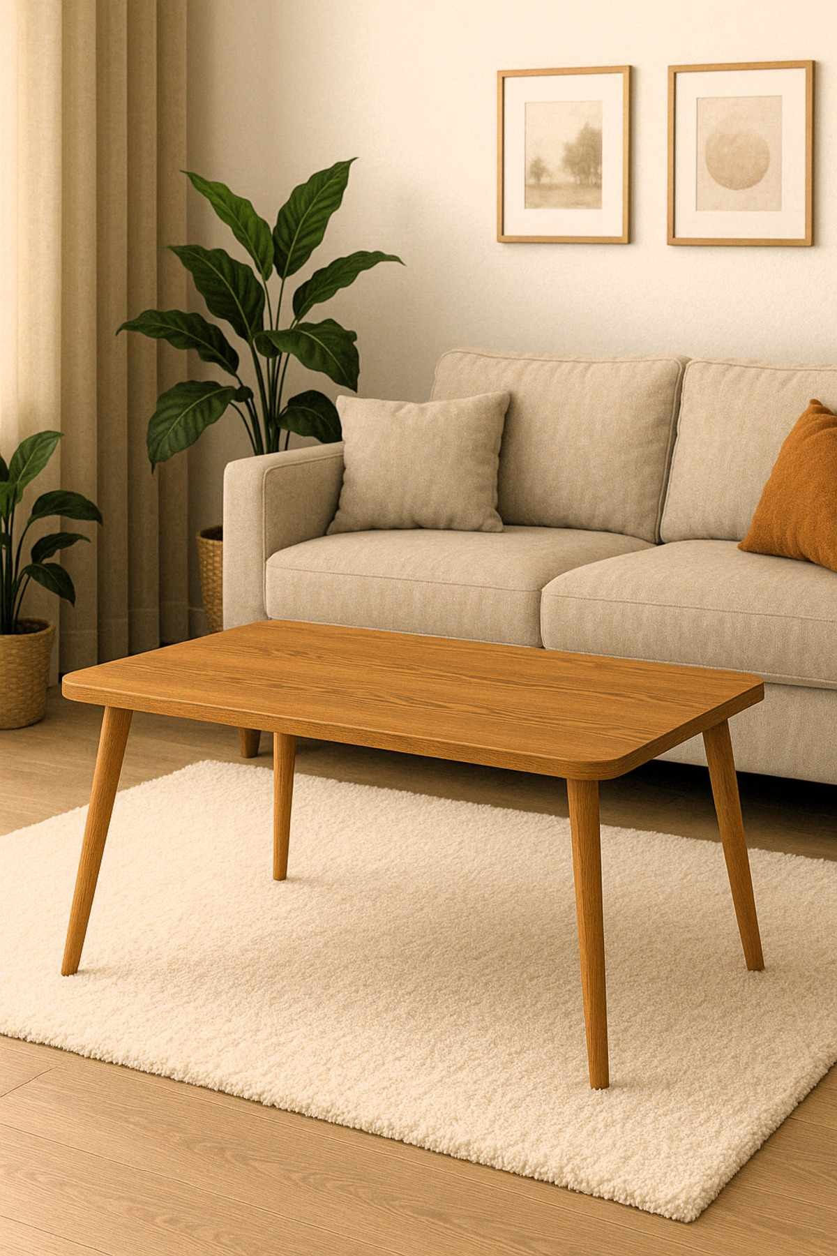 Masă de cafea Peka147P, 90 x 55 x 50 cm, PAL melaminat, design compact — imaginea 2