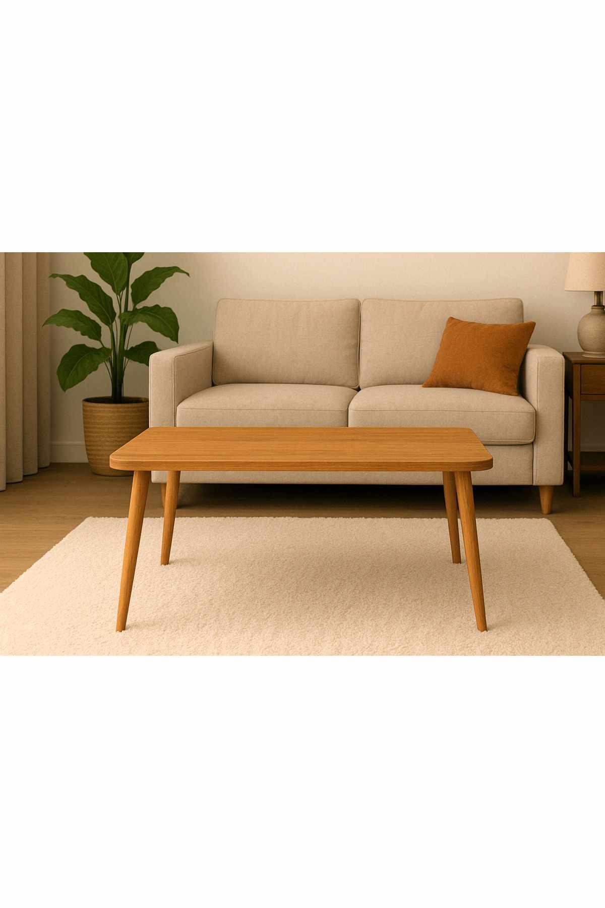 Masă de cafea Peka147P, 90 x 55 x 50 cm, PAL melaminat, design compact — imaginea 4