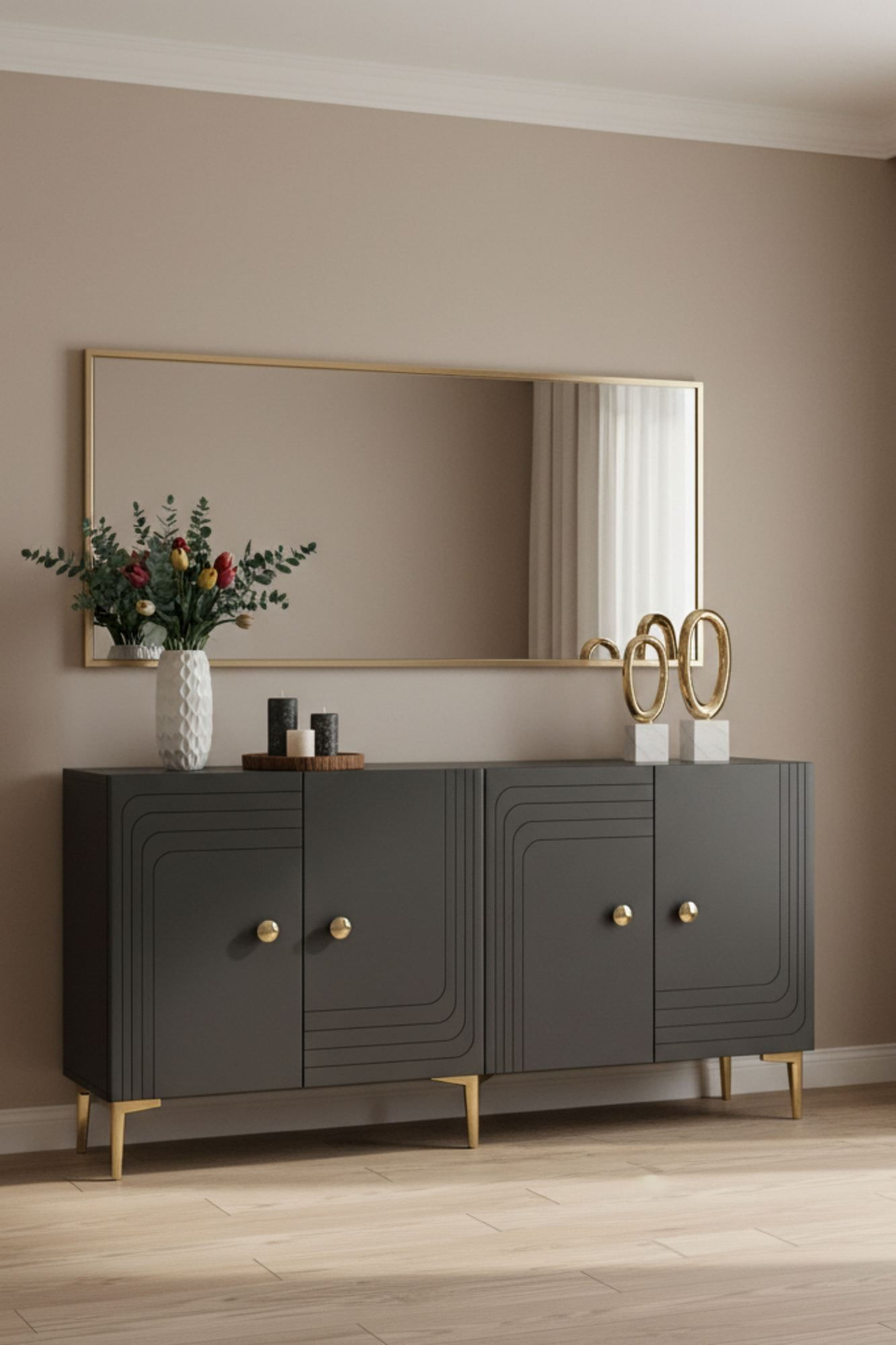 Consola Lessi 150, 150 x 75 x 32 cm, PAL melaminat — imaginea 4