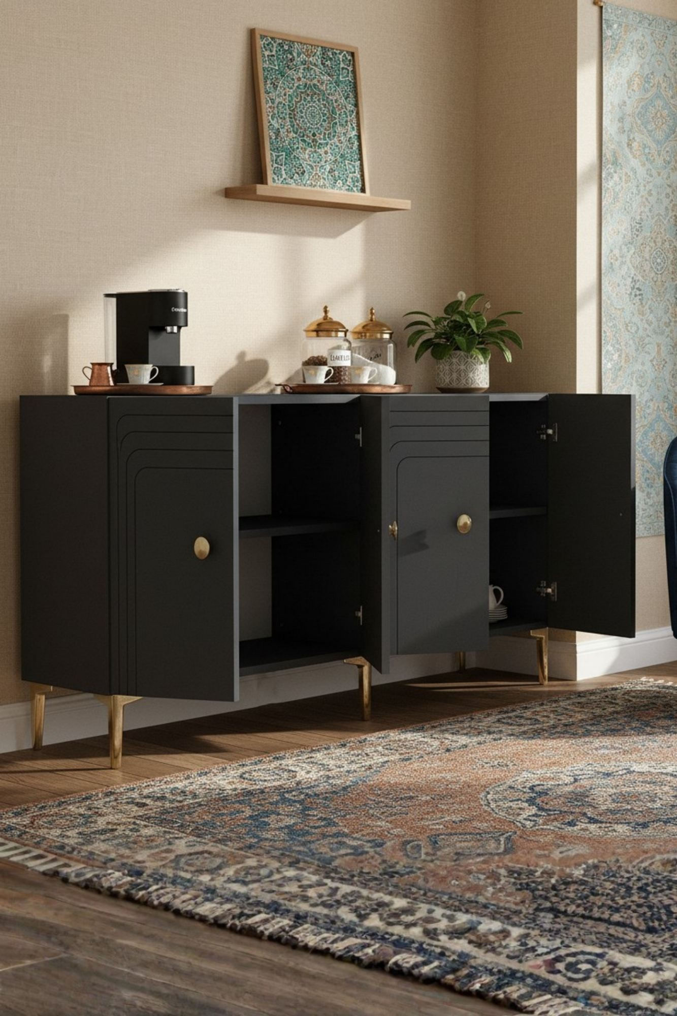 Consola Lessi 150, 150 x 75 x 32 cm, PAL melaminat — imaginea 6