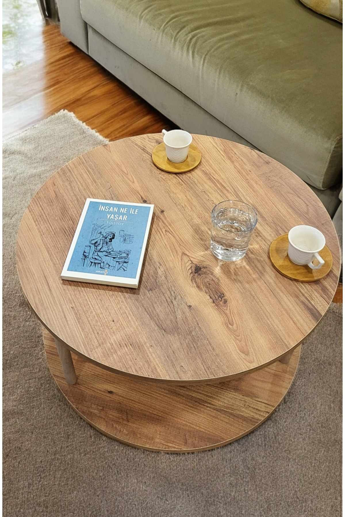 Masă de cafea Peka-0008, PAL melaminat, design compact — imaginea 4
