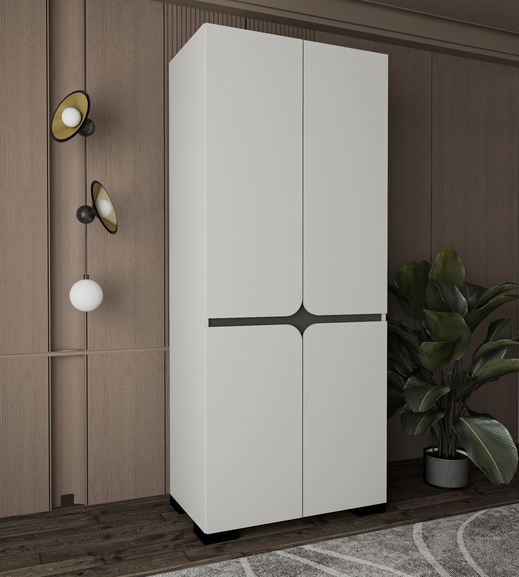 Dulap haine Floransa Star 90, 90 x 210 x 52 cm, PAL melaminat, spațiu de depozitare, fixare pe perete, capacitate 30 kg — imaginea 2