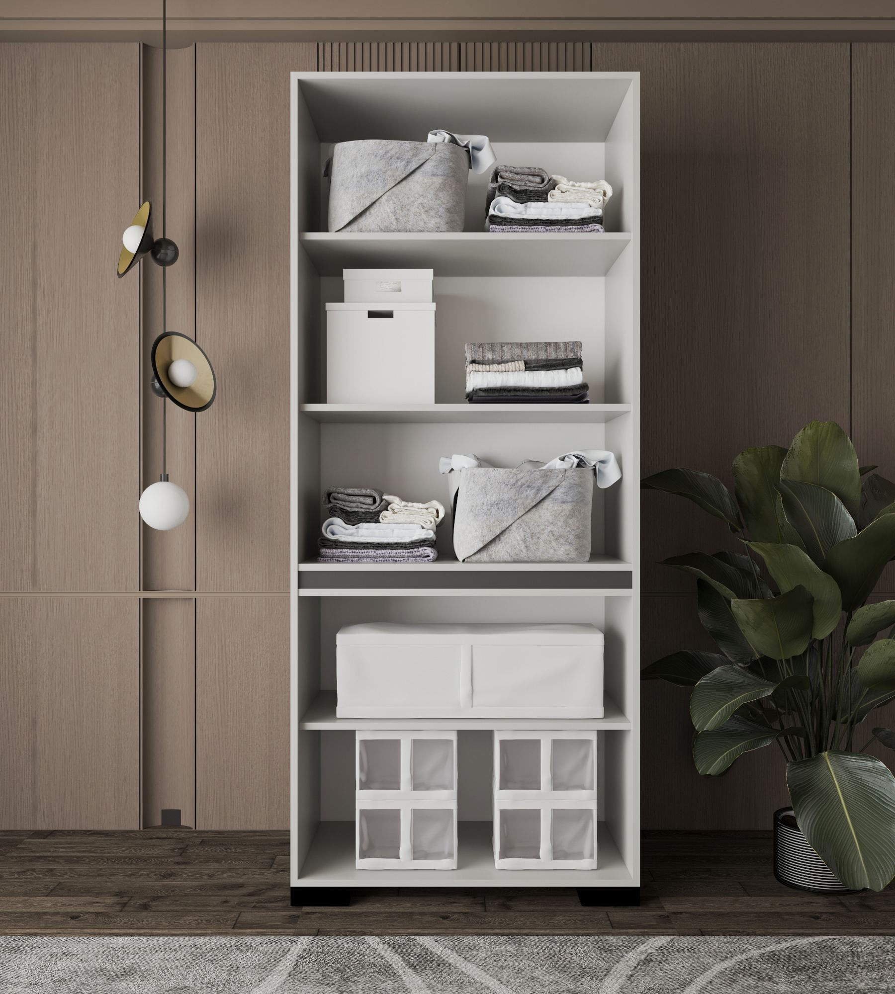 Dulap haine Floransa Star 90, 90 x 210 x 52 cm, PAL melaminat, spațiu de depozitare, fixare pe perete, capacitate 30 kg — imaginea 3