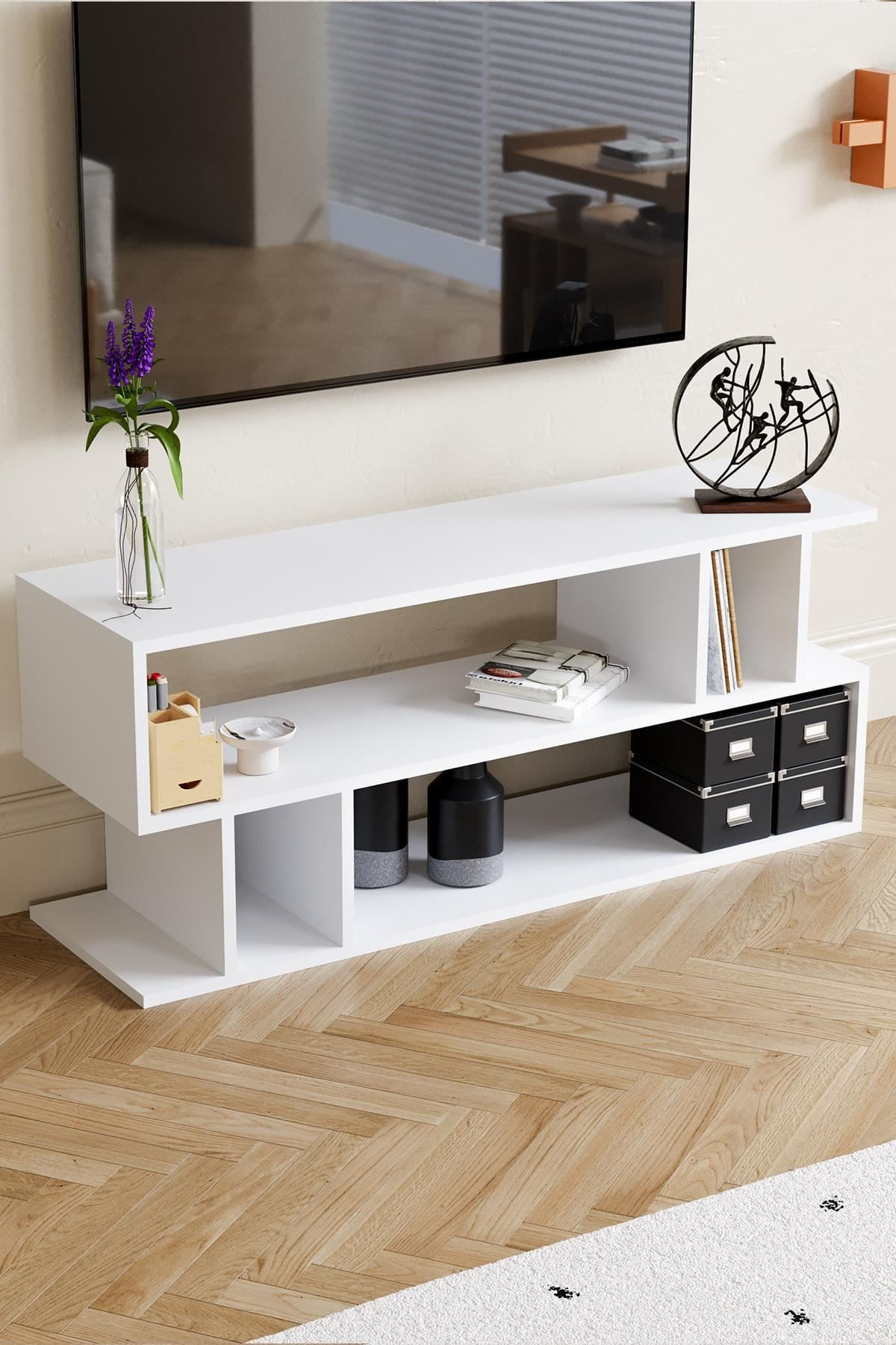Comodă TV Selya, 120 x 50 x 35 cm, PAL melaminat, fixare pe perete, capacitate 12 kg — imaginea 2
