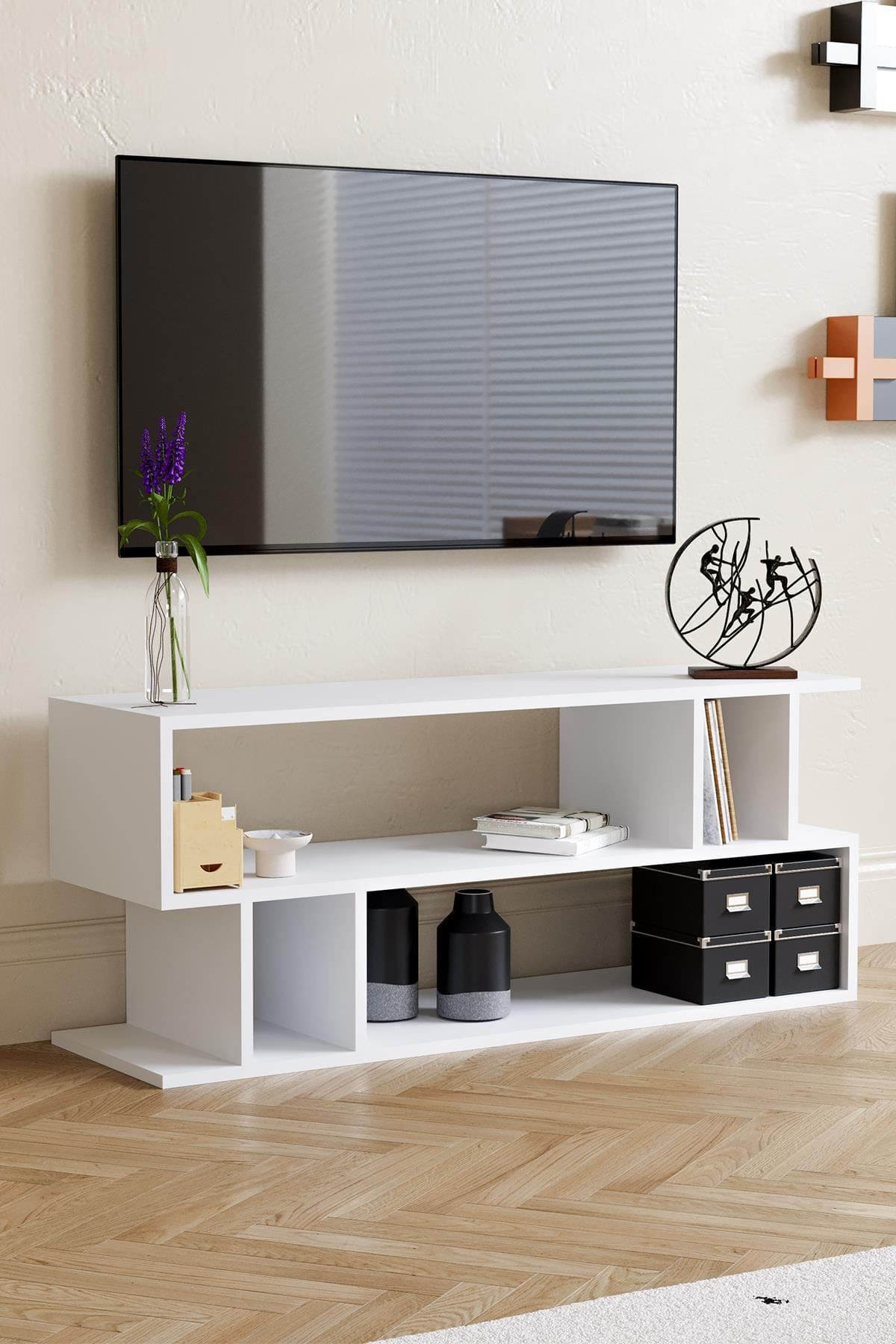 Comodă TV Selya, 120 x 50 x 35 cm, PAL melaminat, fixare pe perete, capacitate 12 kg — imaginea 4