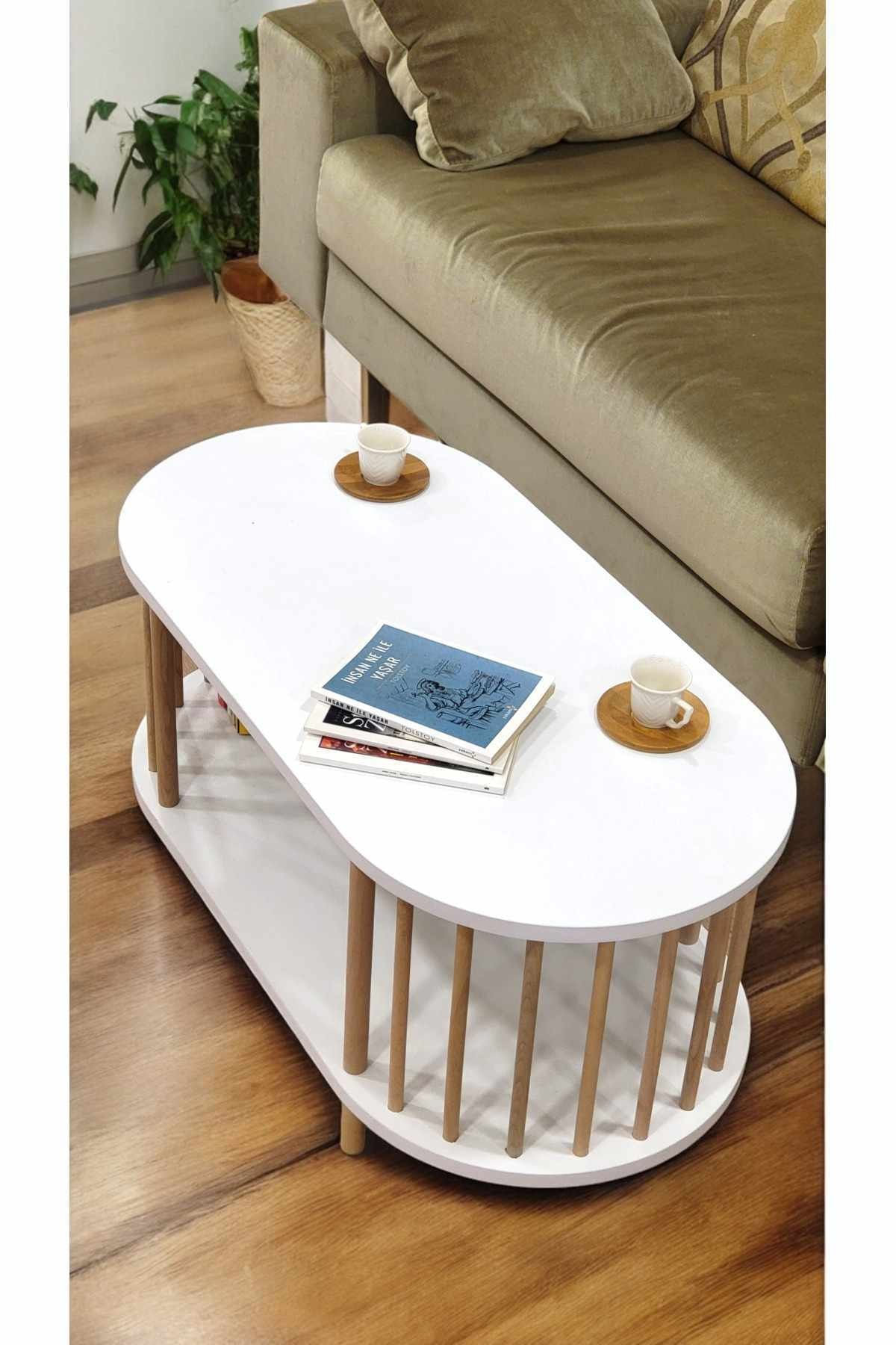 Masă de cafea Peka-0111, 90 x 43 x 45 cm, PAL melaminat, design compact — imaginea 2