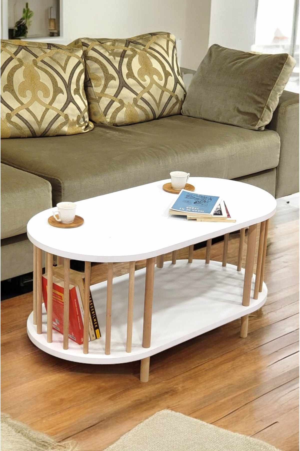 Masă de cafea Peka-0111, 90 x 43 x 45 cm, PAL melaminat, design compact — imaginea 3